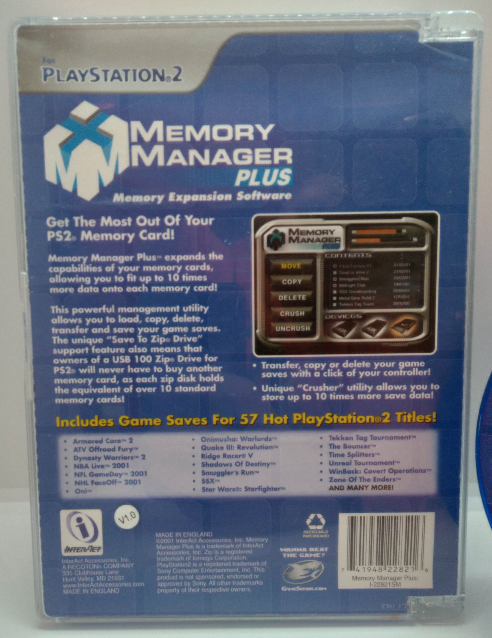 Sony Memory Manager Plus PS2 / Playstation 2 Games Games