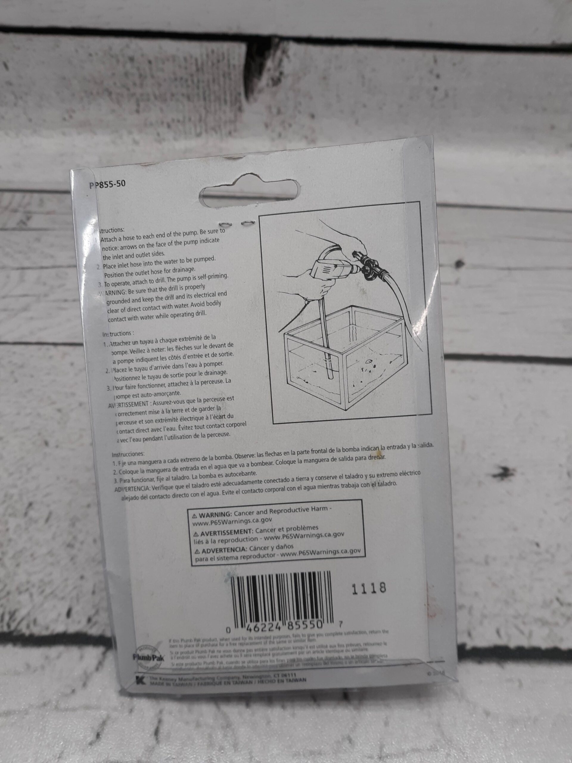 Keeney Plumb Pak PP855-50 Drill Powered Pump Plumbing