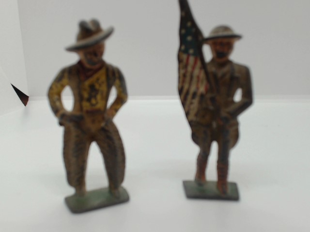 VINTAGE METAL U.S. ARMY AND WESTERN FUGURINES 3″