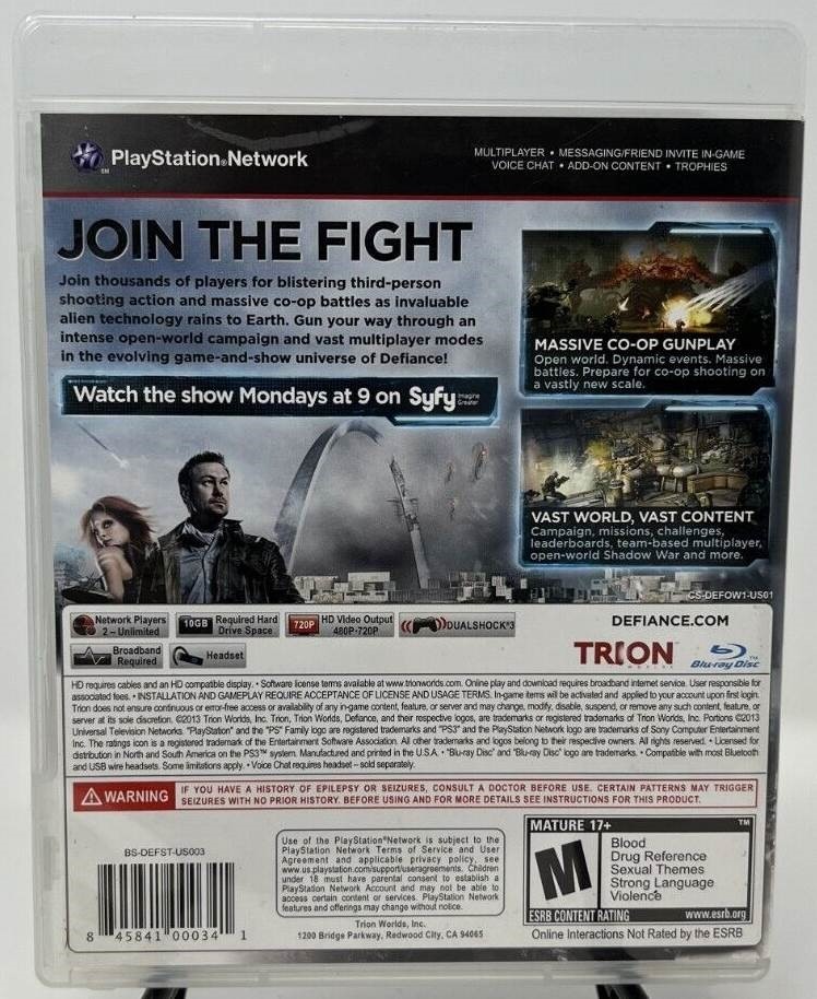 Defiance *Complete* PS3 / Playstation 3 Game