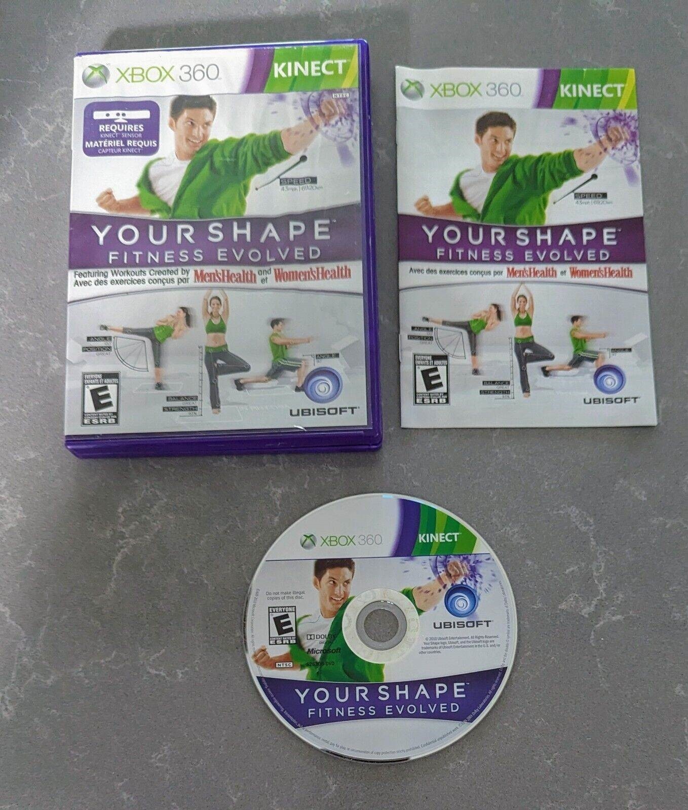 Kinect Your Shape: Fitness Evolved 2012 (Xbox 360) Complete W/ Manual Game