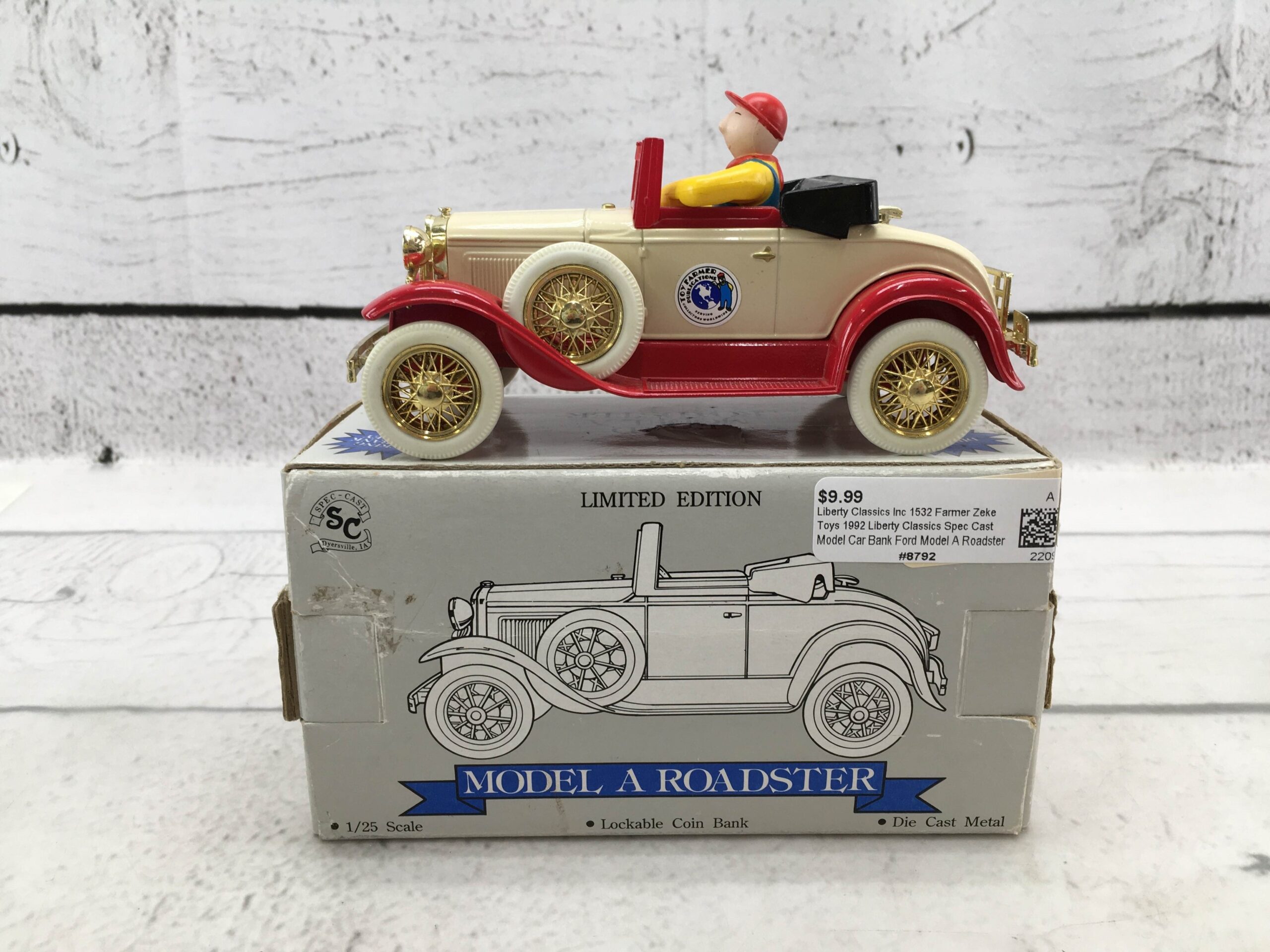 1992 Liberty Classics Spec Cast Model Car Bank Ford Model A Roadster