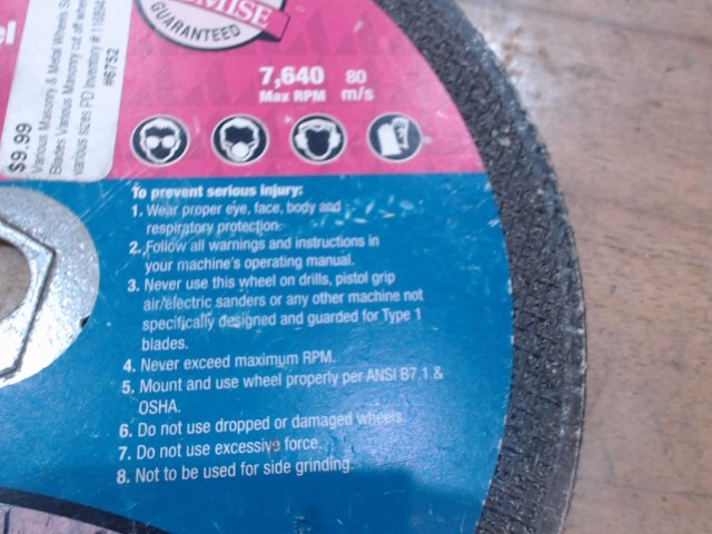 Ace 2079994 Masonry & Metal Wheels Saw – Blades