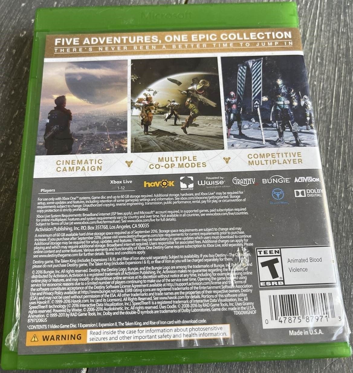 Destiny The Collection Xbox One Games Games