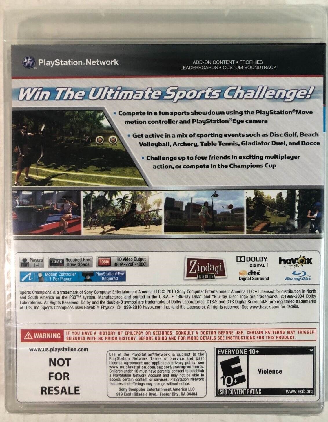 Sports Champions *incomplete* PS3 / Playstation 3 Games Games