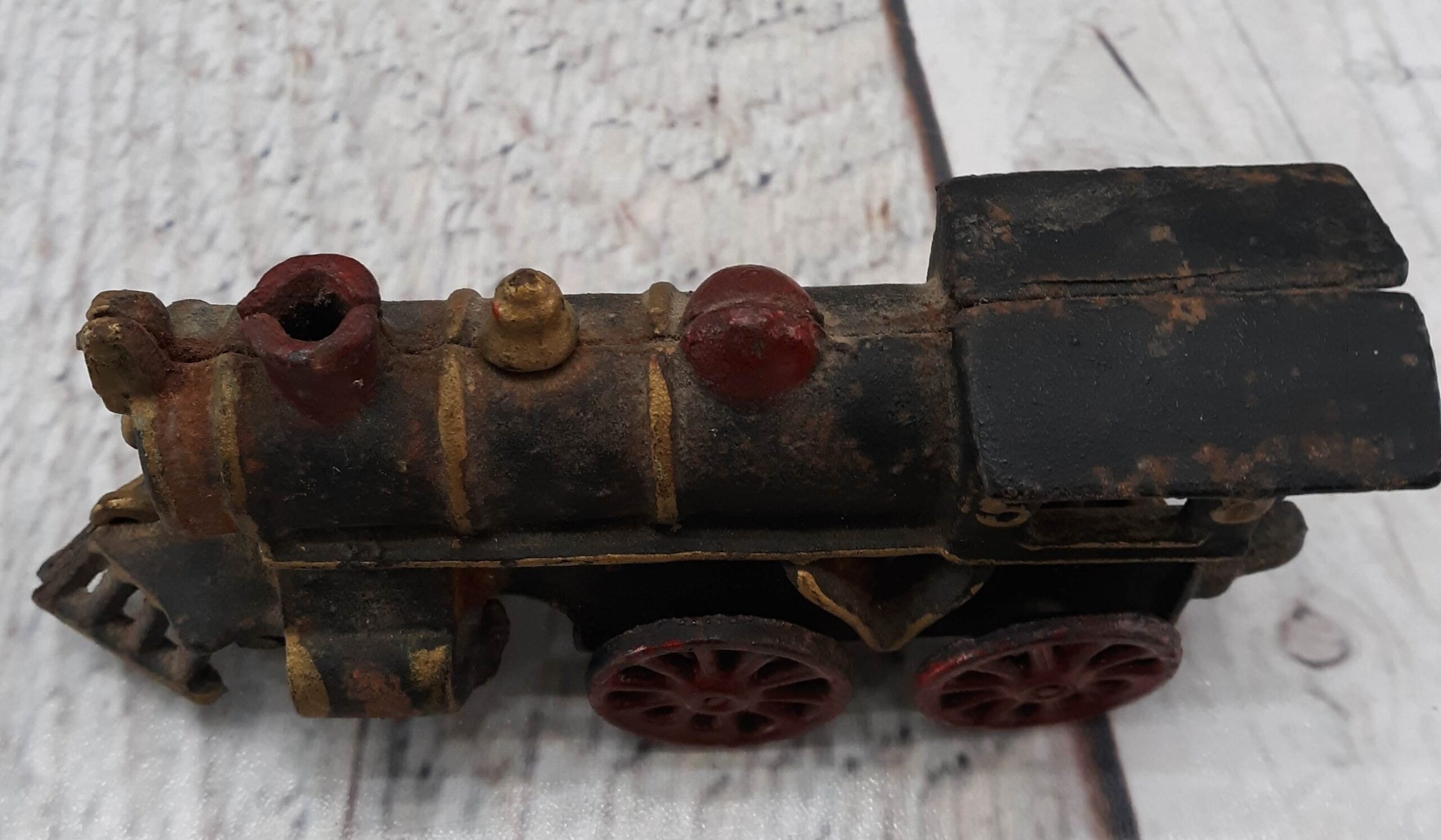 Vintage Cast Iron TROLLEY Street Car 14 Painted Metal Toy Figure Collectible