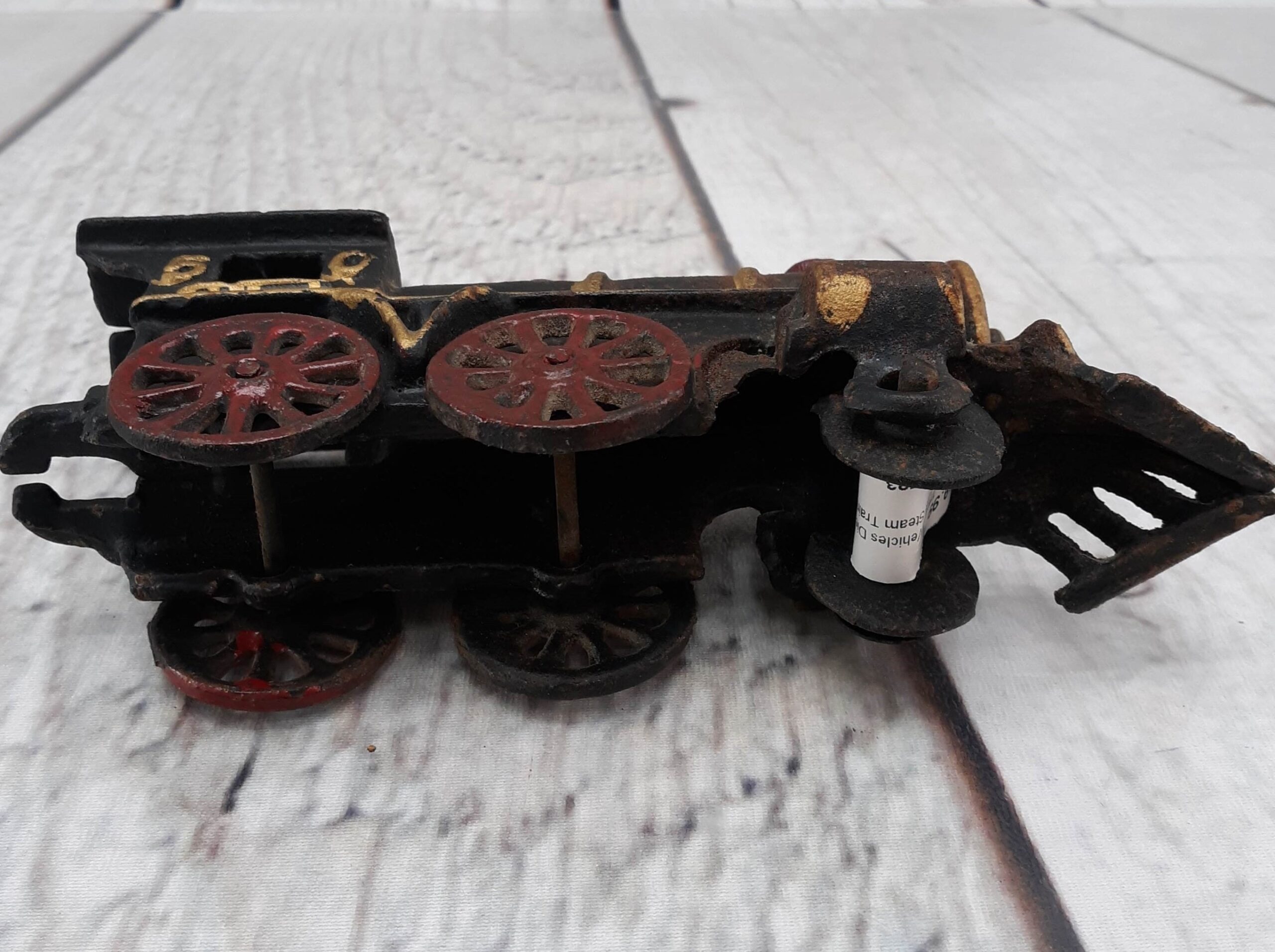 Vintage Cast Iron TROLLEY Street Car 14 Painted Metal Toy Figure Collectible