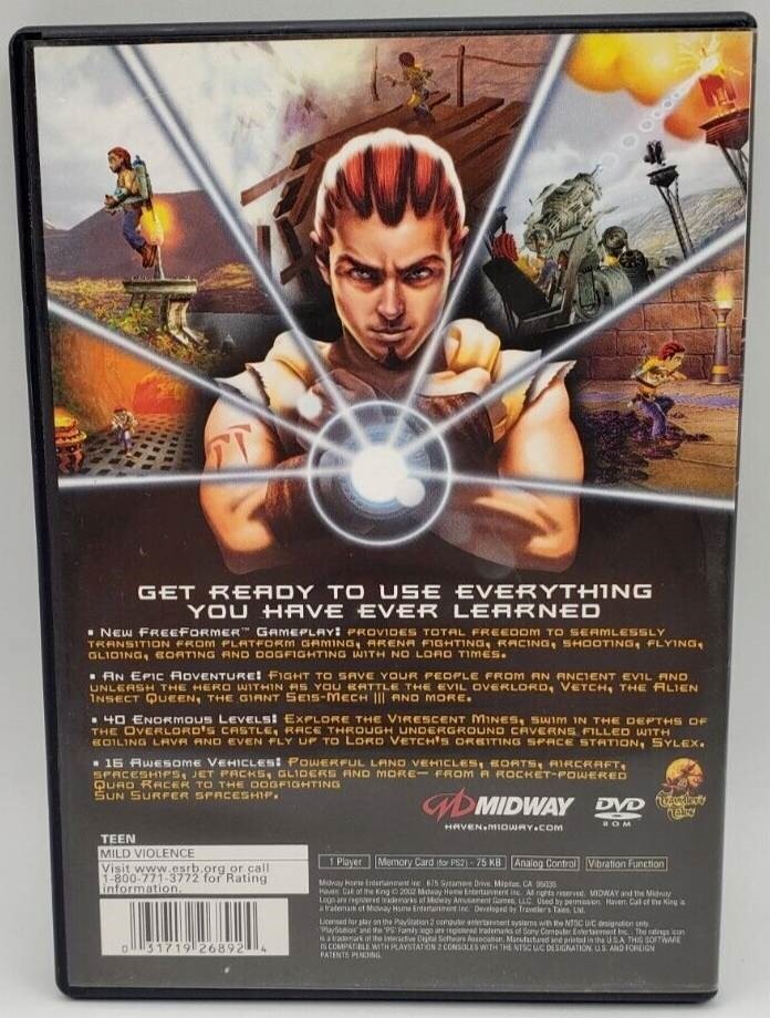 Haven Call of the King Black Label PS2 / Playstation 2 Game Complete