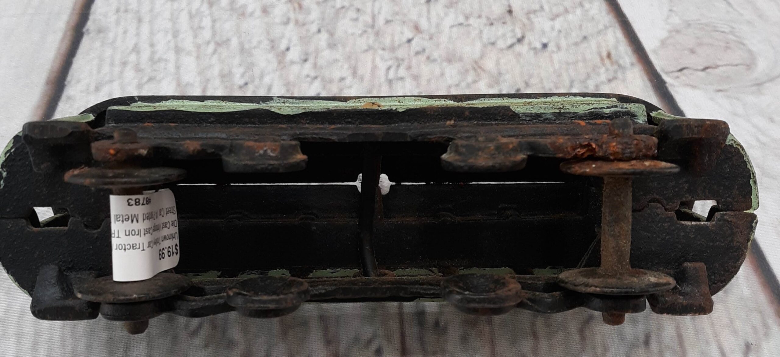 Vintage Cast Iron TROLLEY Street Car 14 Painted Metal Toy Figure Collectible