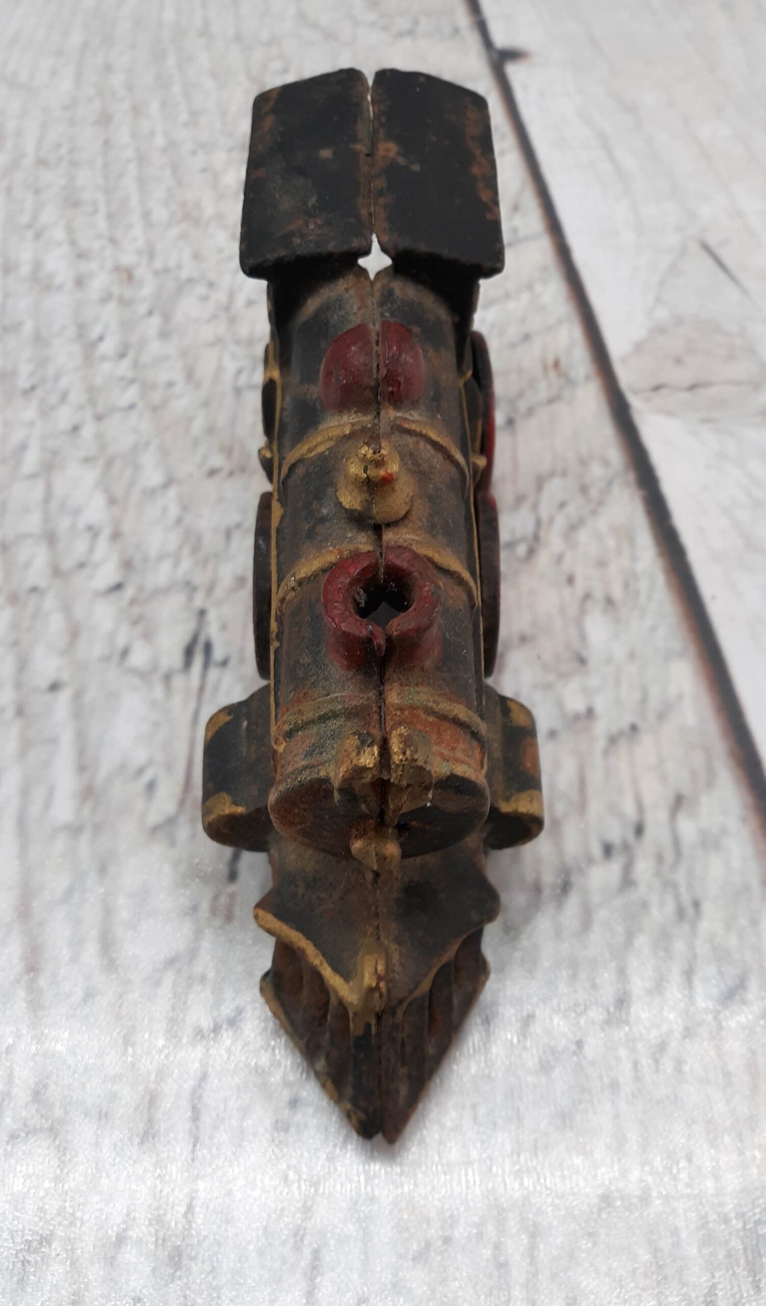 Vintage Cast Iron TROLLEY Street Car 14 Painted Metal Toy Figure Collectible