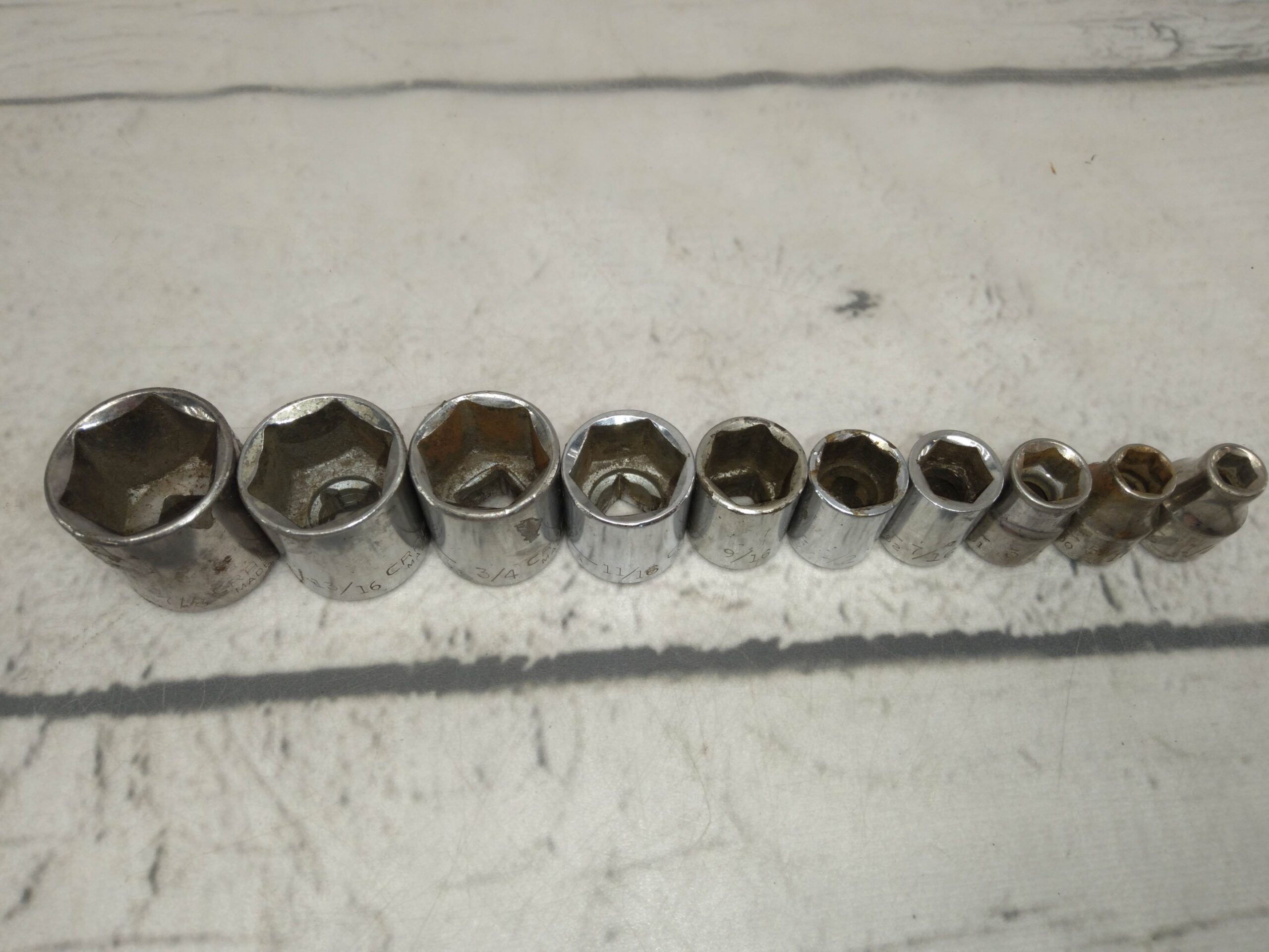 Craftsman USA Shallow 6pt 3/8″ Drive Socket Set