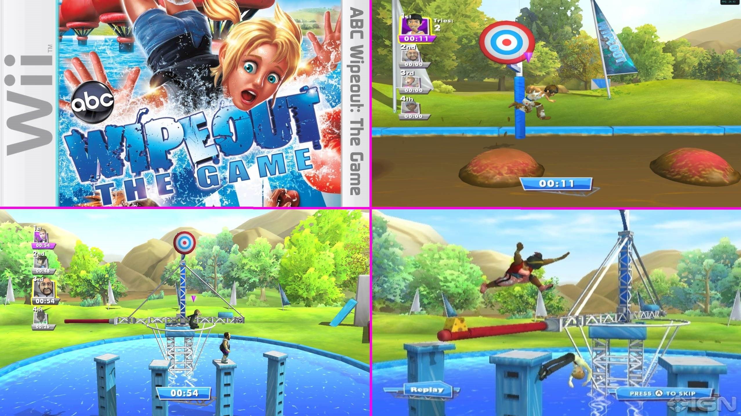 Nintendo Wii Wipe Out/Guinness World Records/Big Beach Sports 2 Nintendo-Wii Games Games