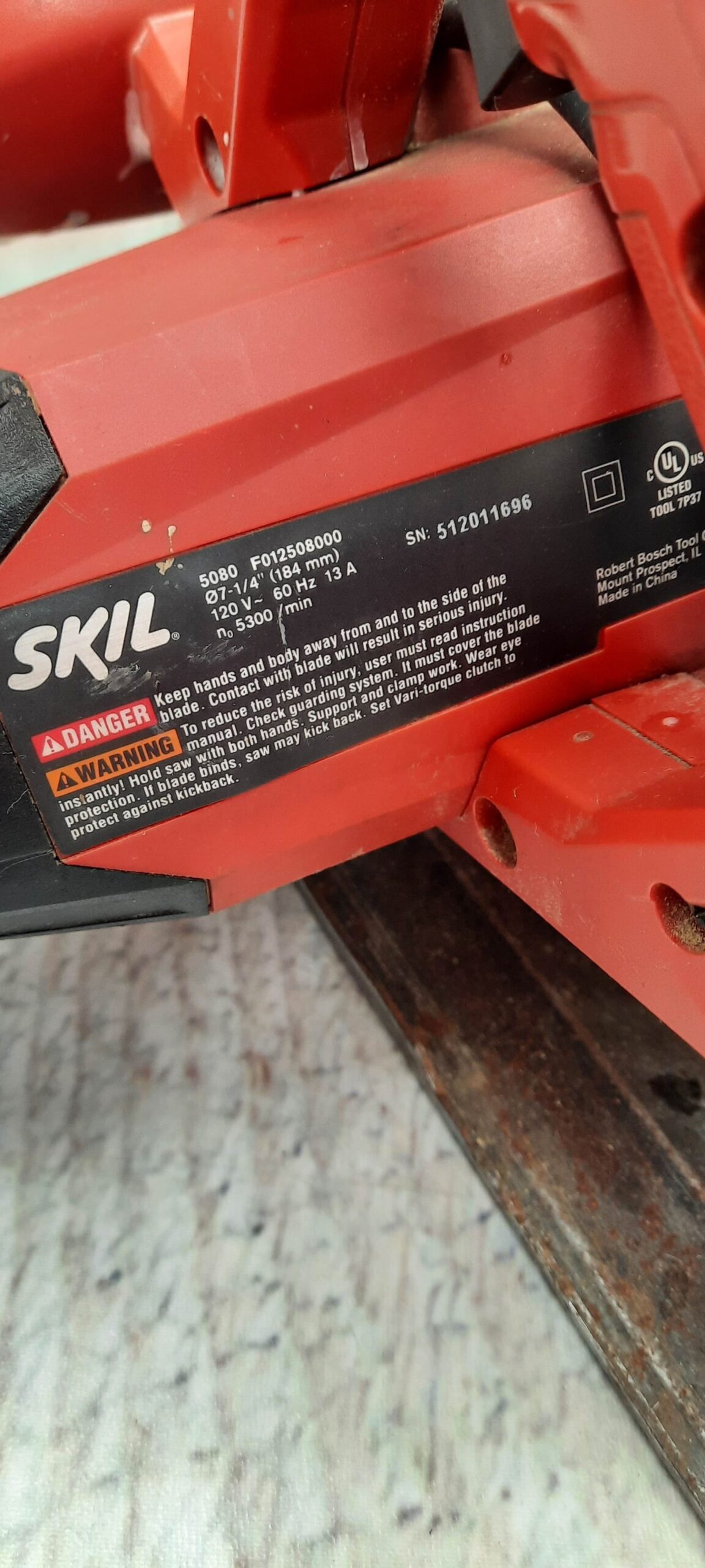 SKIL 5080-01 7-1/4″ Corded Circular Saw, 13-Amp, Red