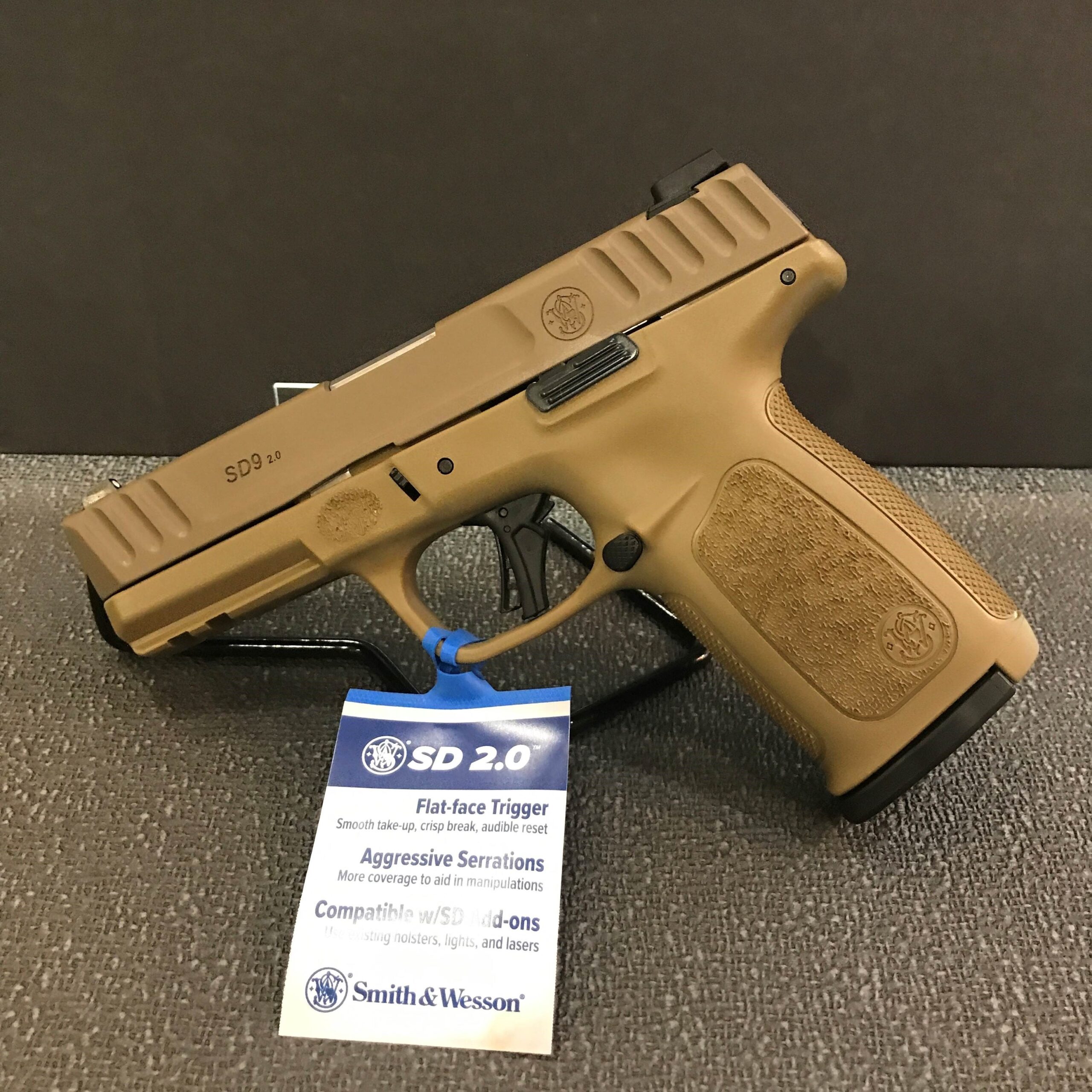 Smith and Wesson SD9 2.0 Flat Dark Earth 9mm 4″ Barrel 16-Rounds NEW