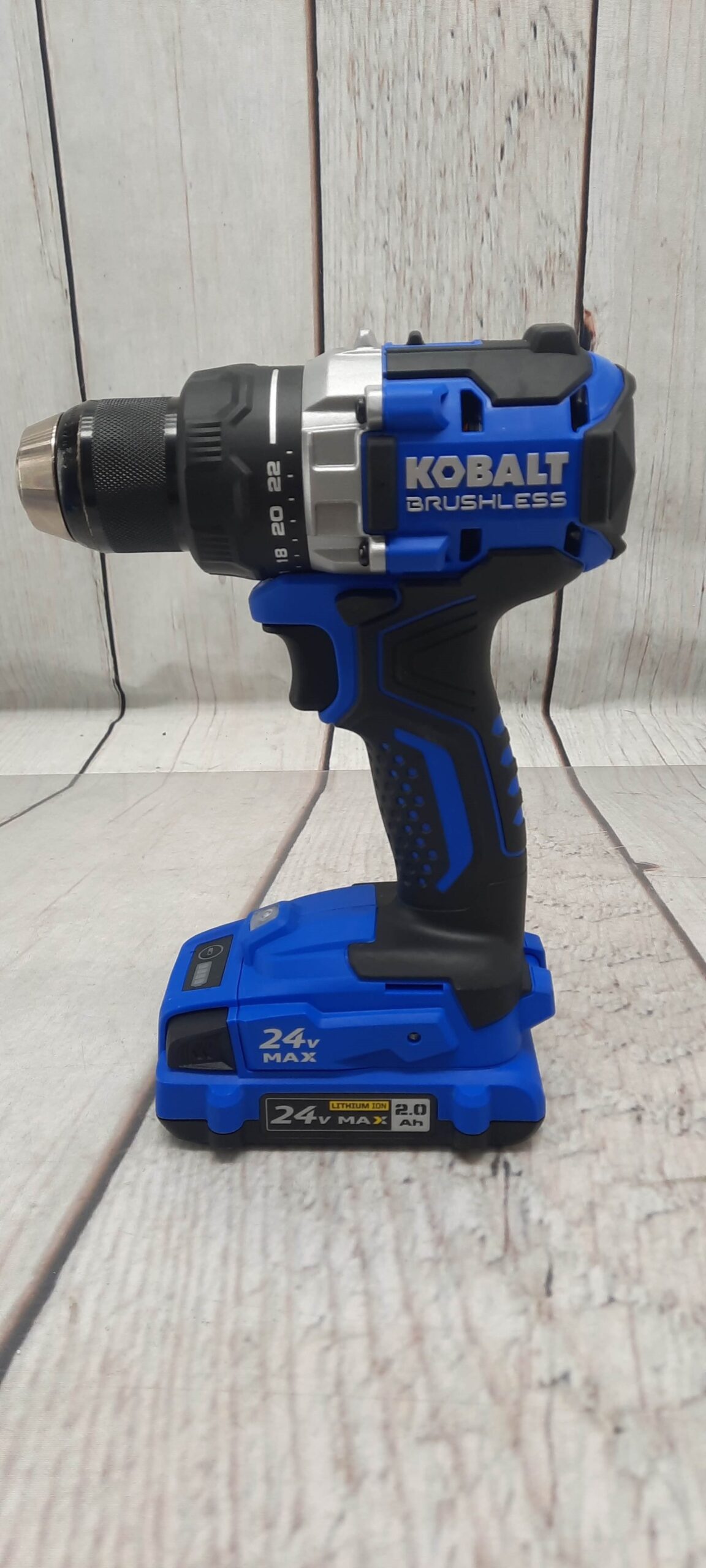 Kobalt KDD124B-03 1/2″ Drive 24v Cordless Drill/Battery/Charger/Aux Handle/Bag