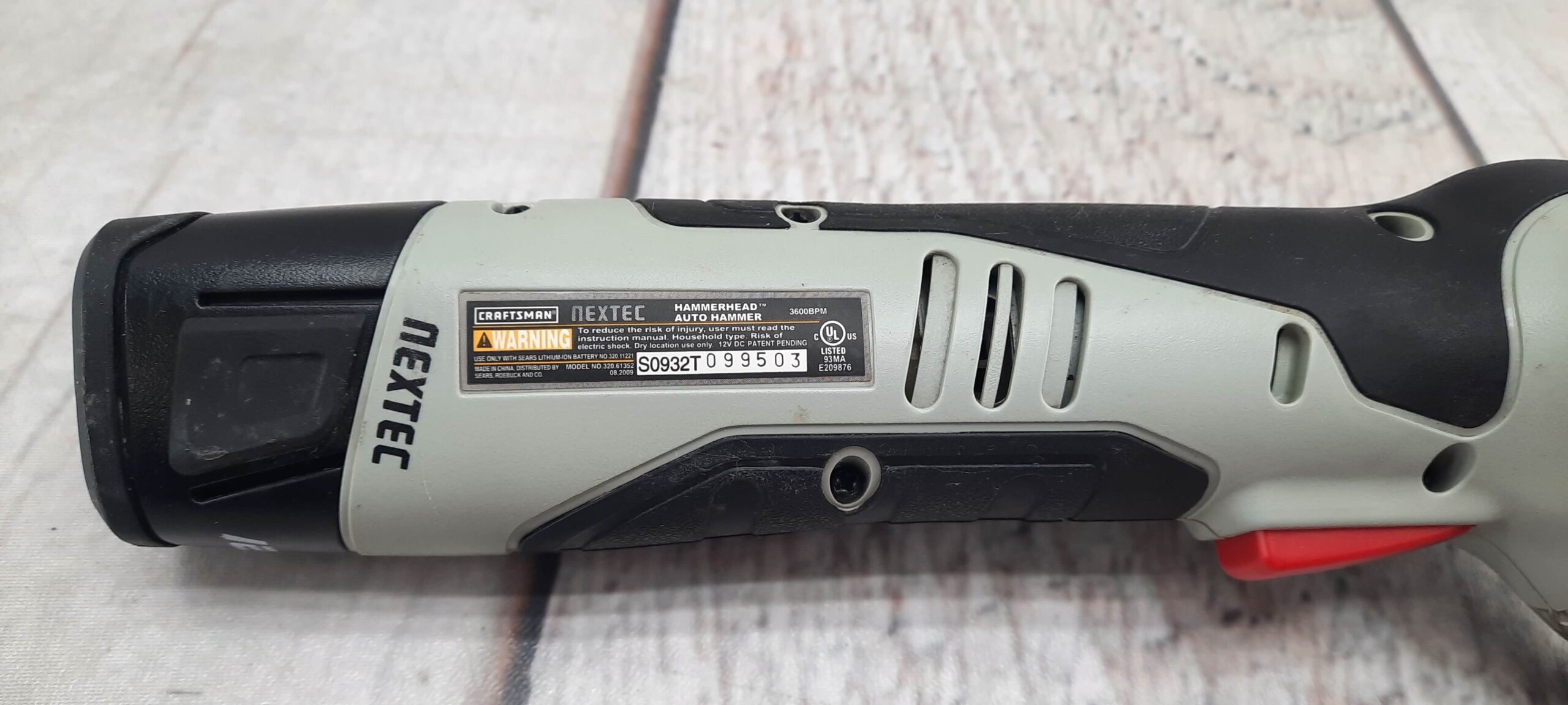 Craftsman Nextec 12V Lithium Cordless Hammerhead Auto Hammer w/ battery & no charger