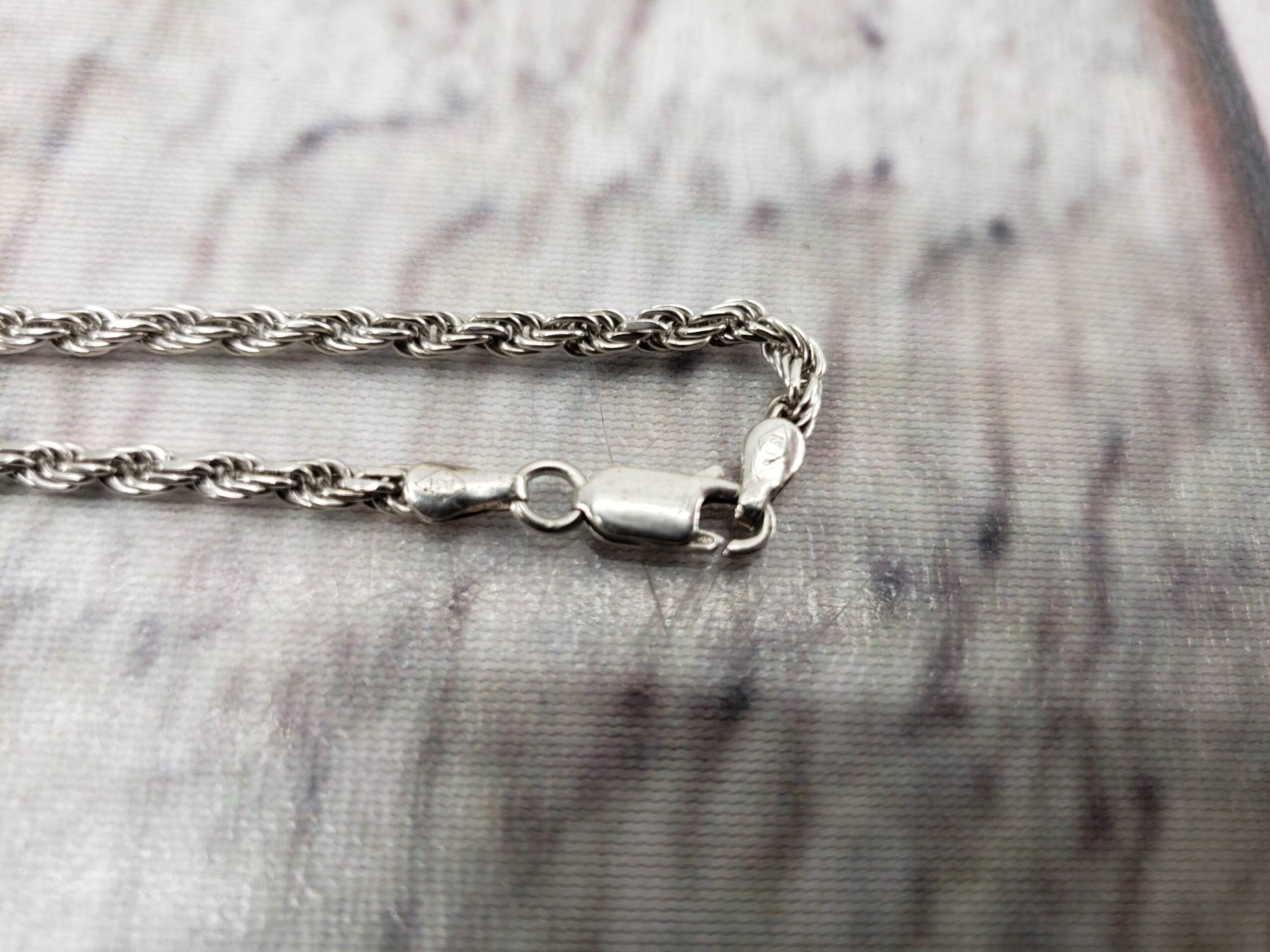 Necklace SS Unisex 25″ Rope Chain, 14.87DWT .925 Sterling Silver, St. Florian