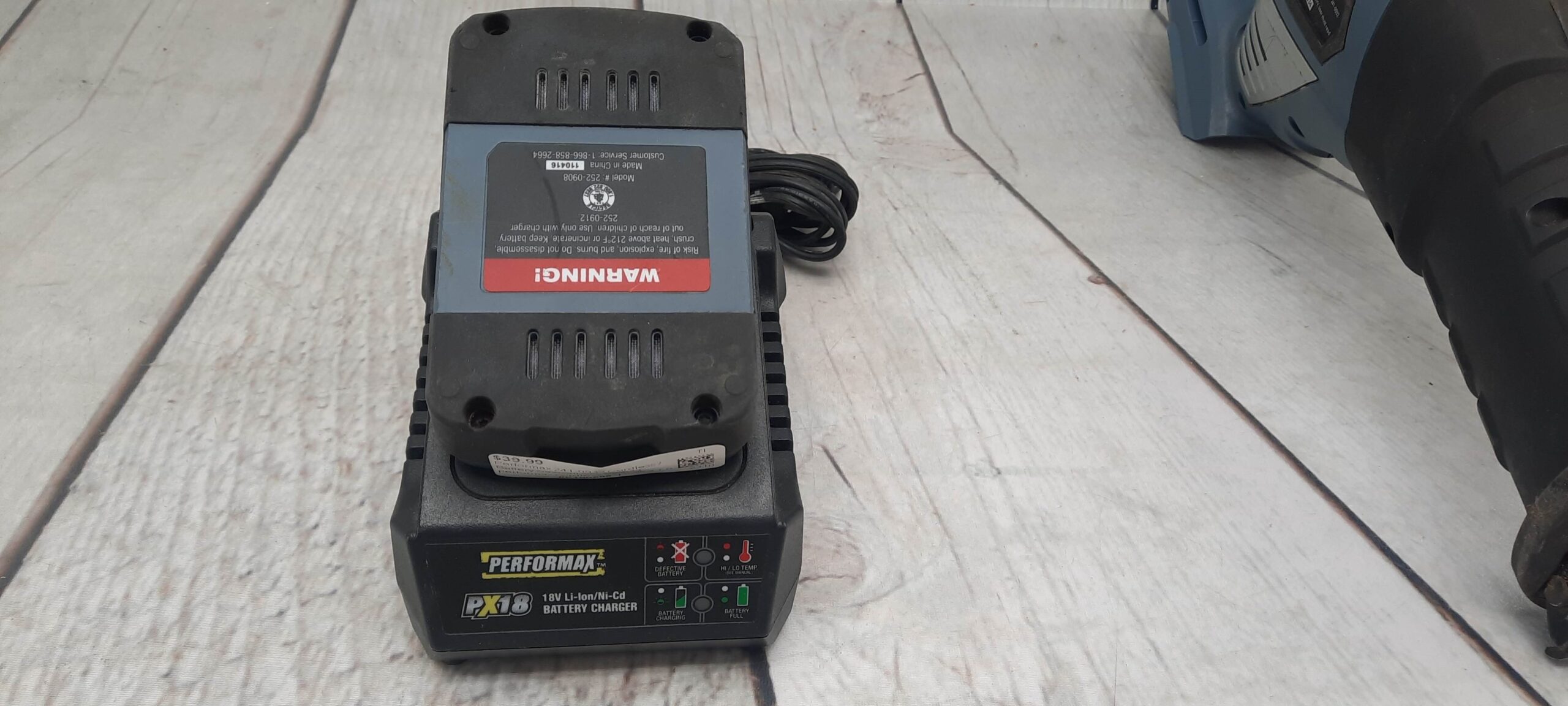 Performax 241-0932 Cordless Reciprocating Saw w/1 18v battery/charger