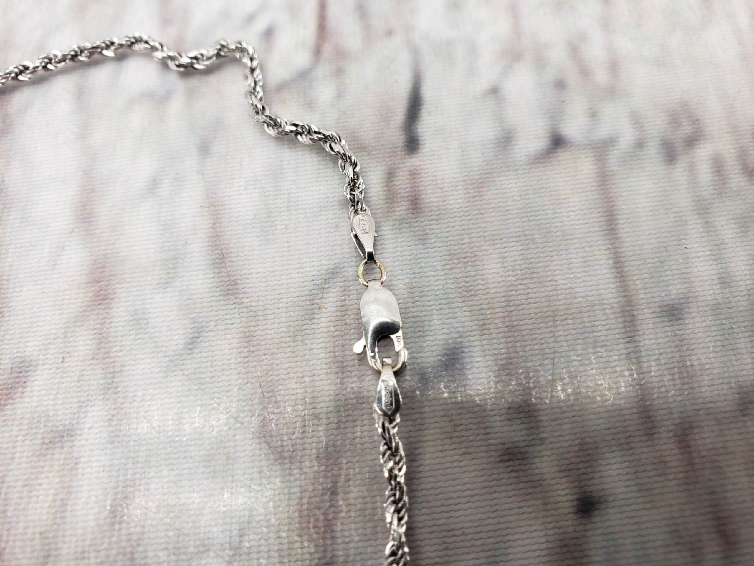 Necklace WG Unisex 22″ Rope Chain, 6.80DWT 14k White Gold, Italy