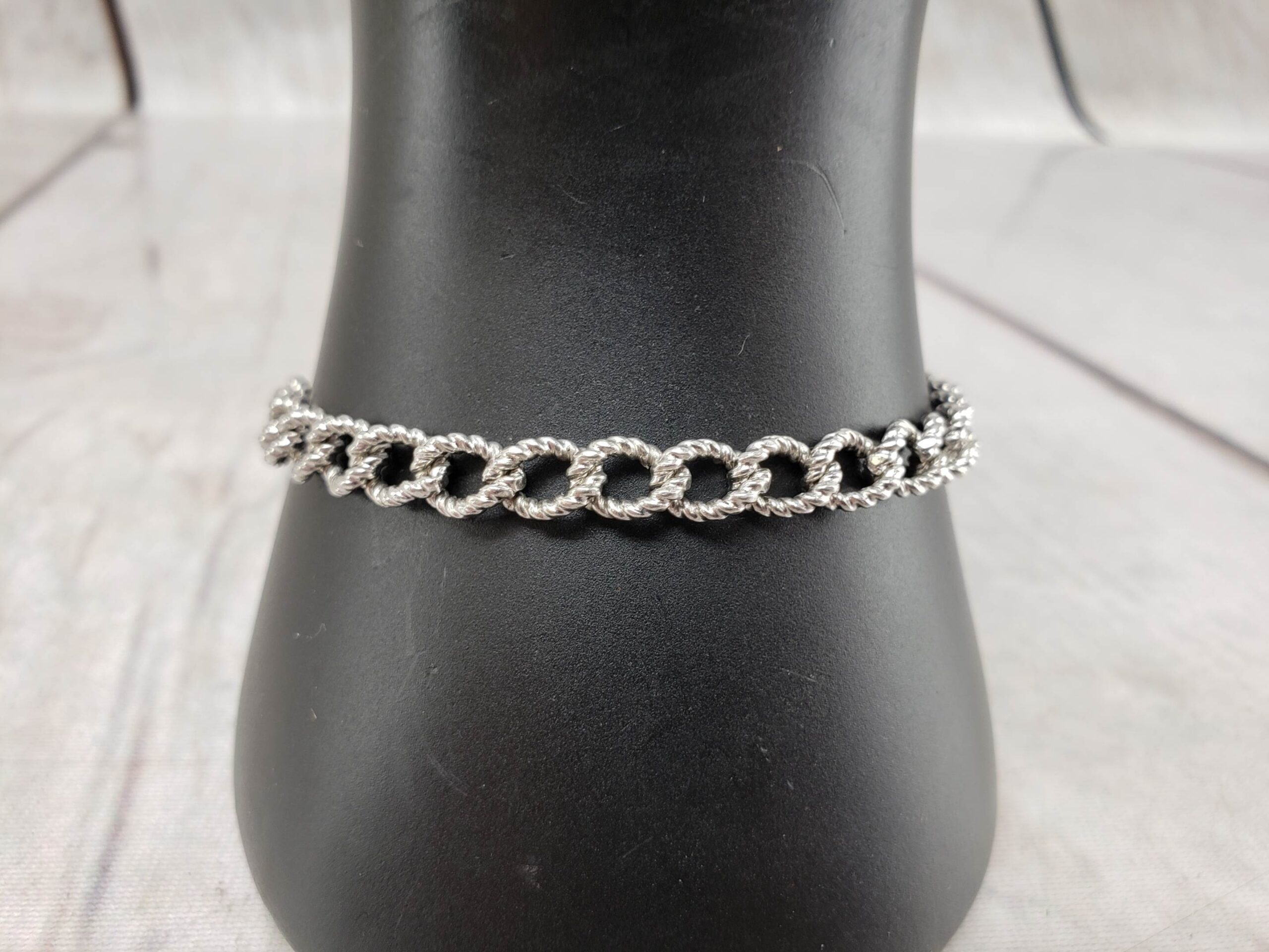 Bracelet SS Unisex 7″ Cord Link Chain, 6.79DWT .925 Sterling Silver