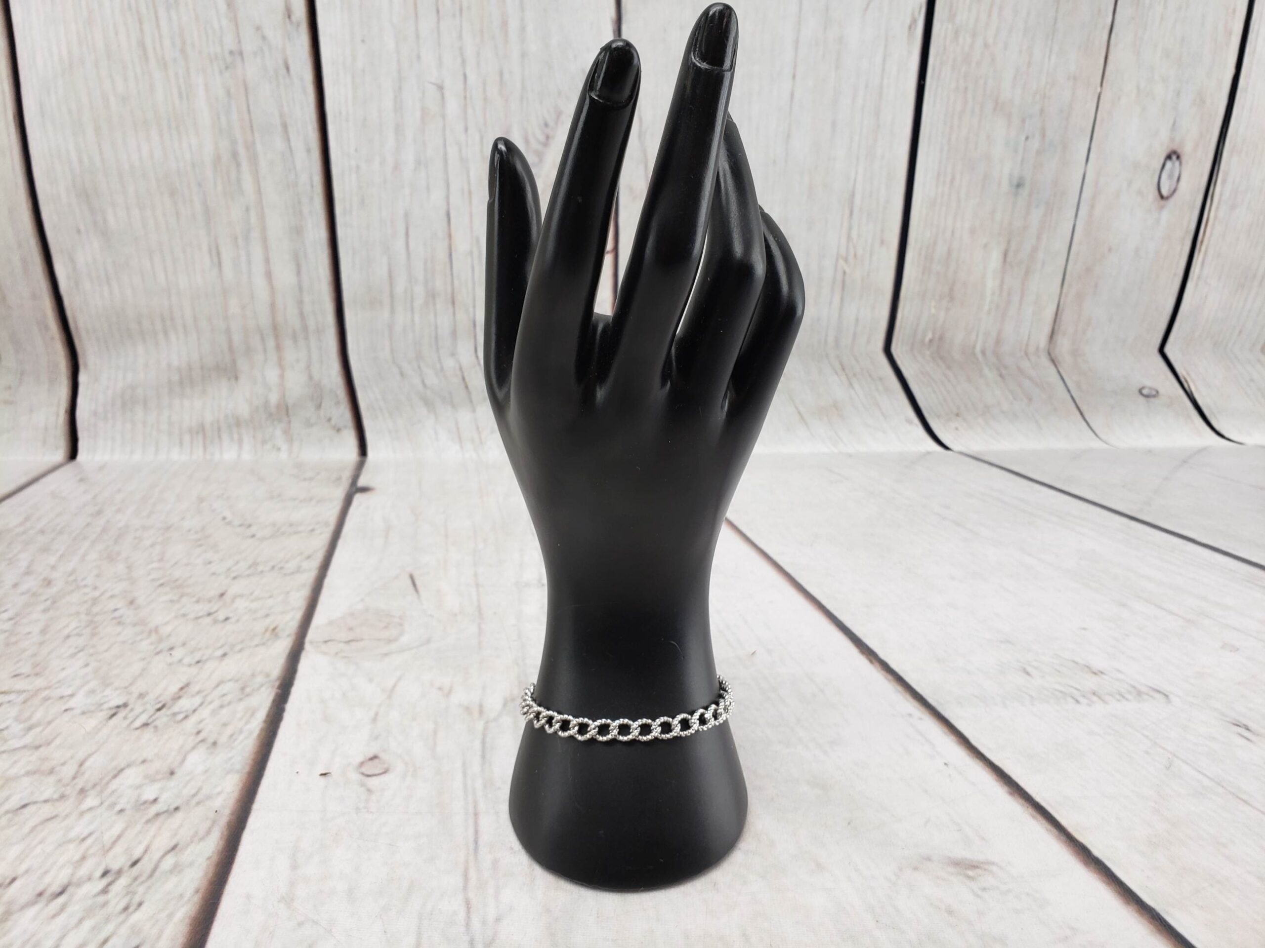 Bracelet SS Unisex 7″ Cord Link Chain, 6.79DWT .925 Sterling Silver