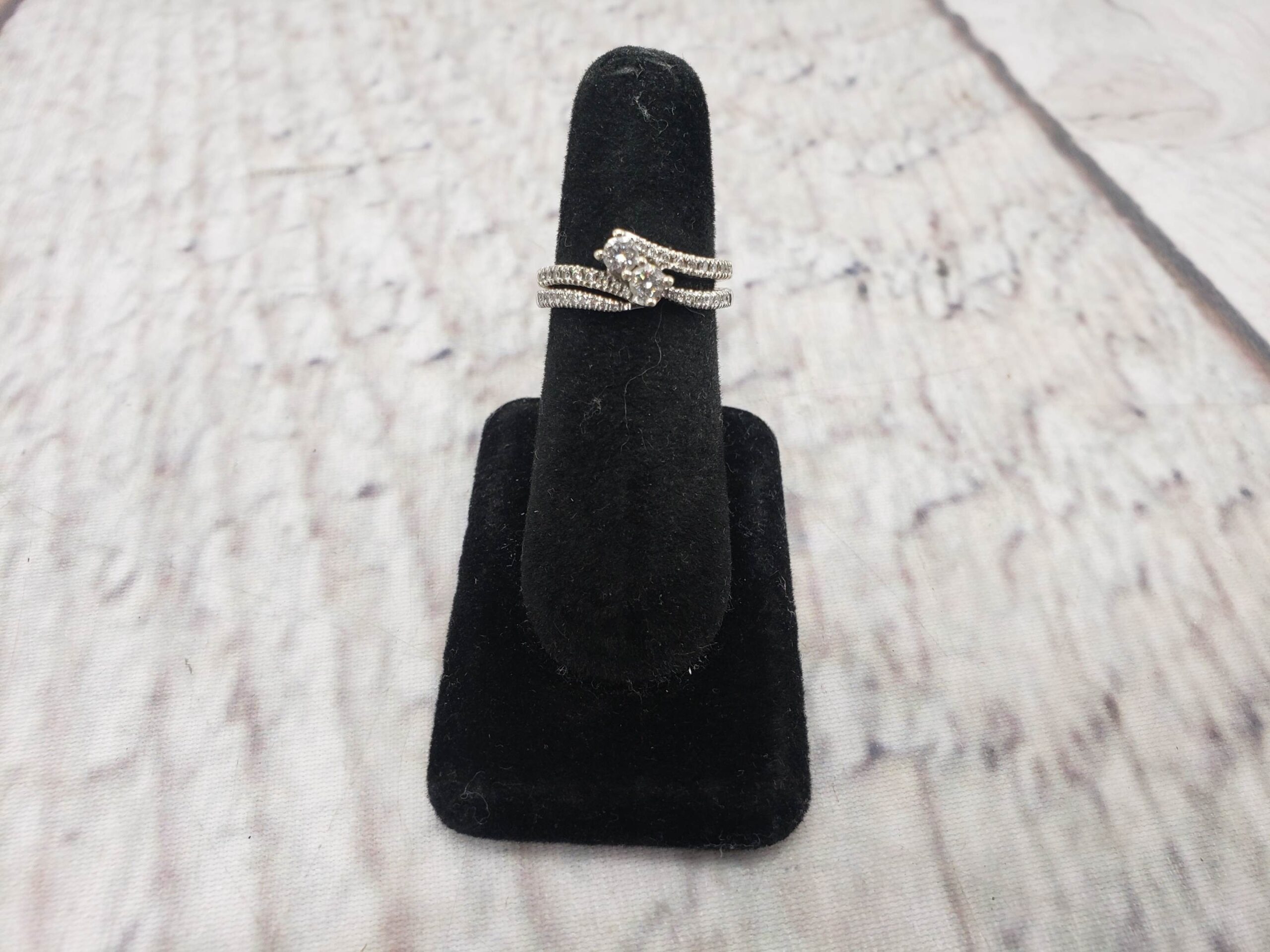 KAY JEWELERS Bridal Set Ring 14K Gold WHITE GOLD 3.9 DWT