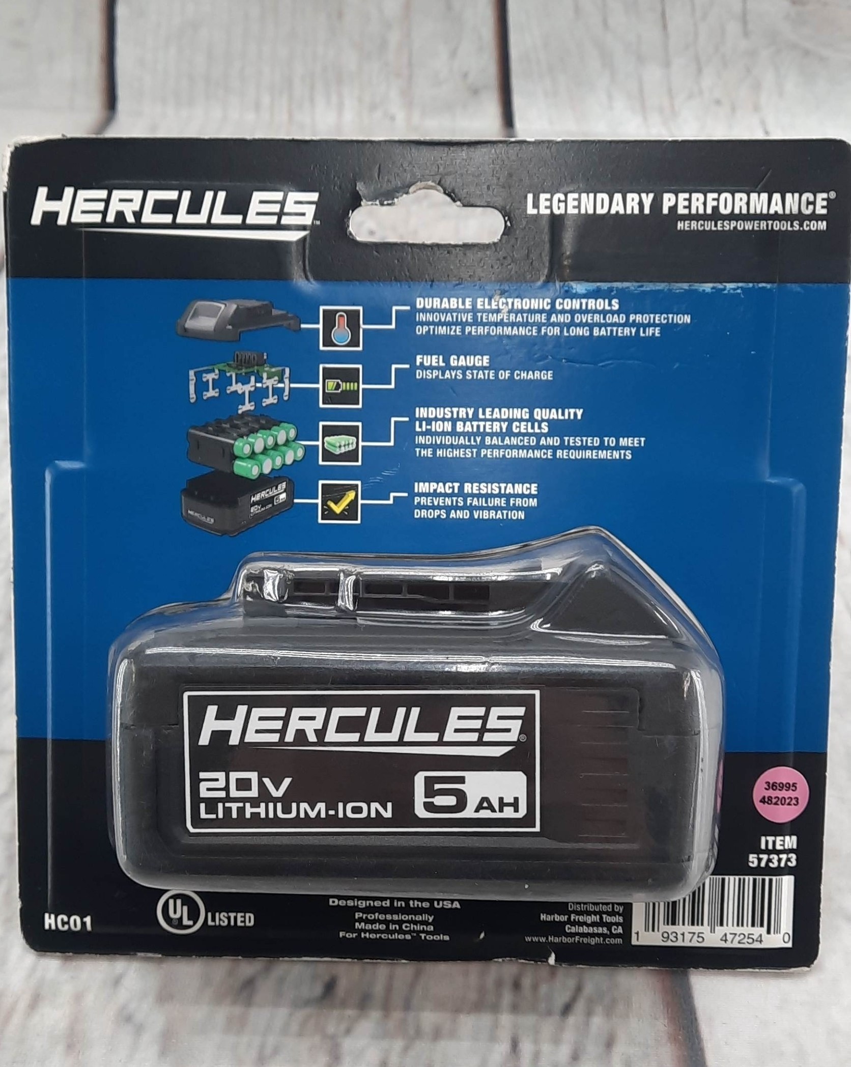 EW Hercules 20V Lithium-ion 5.0Ah Extended Performance XP Battery HC01 57373