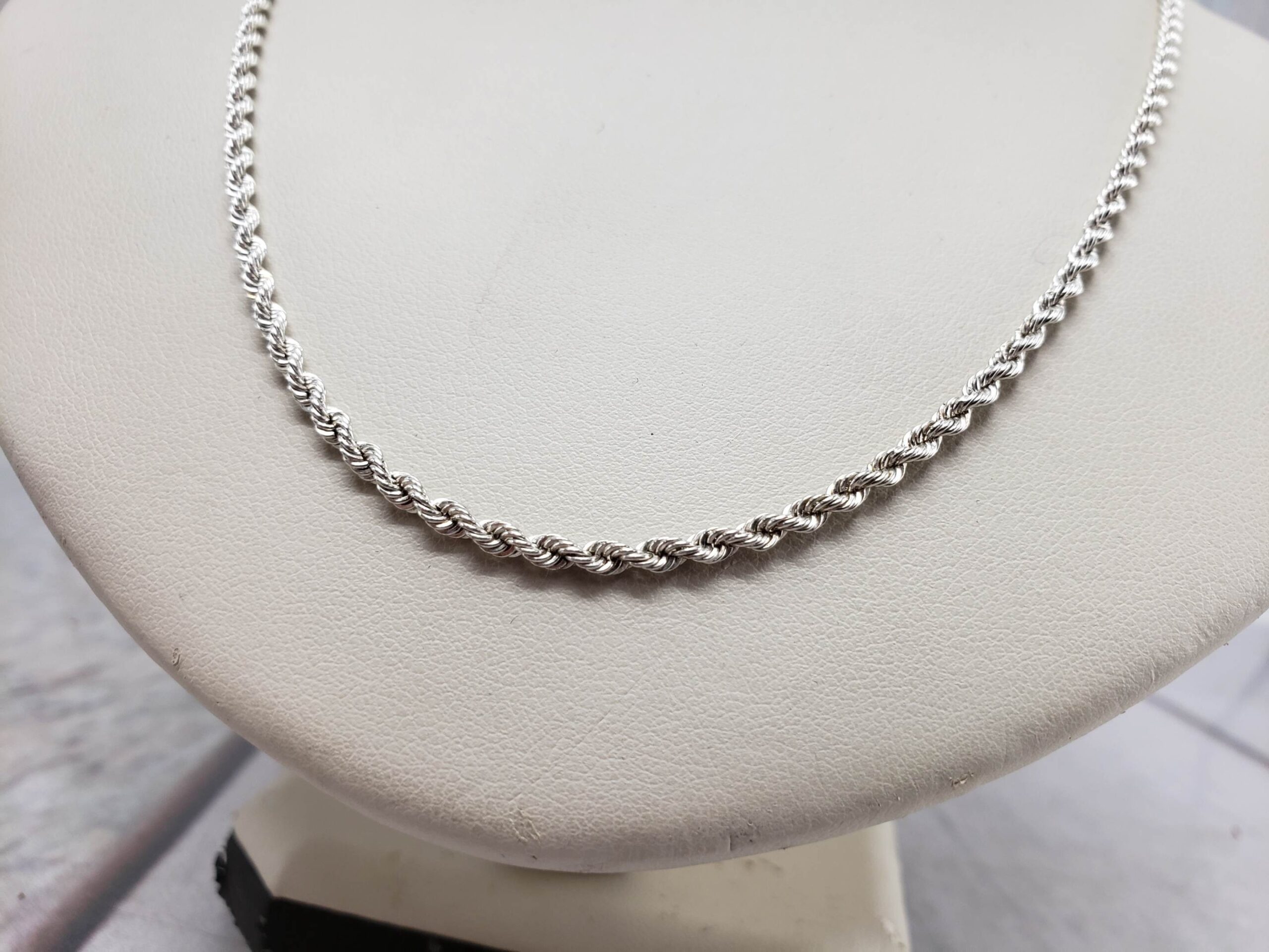 Necklace SS Unisex 30″ Rope Chain 8.85DWT .925 Sterling Silver