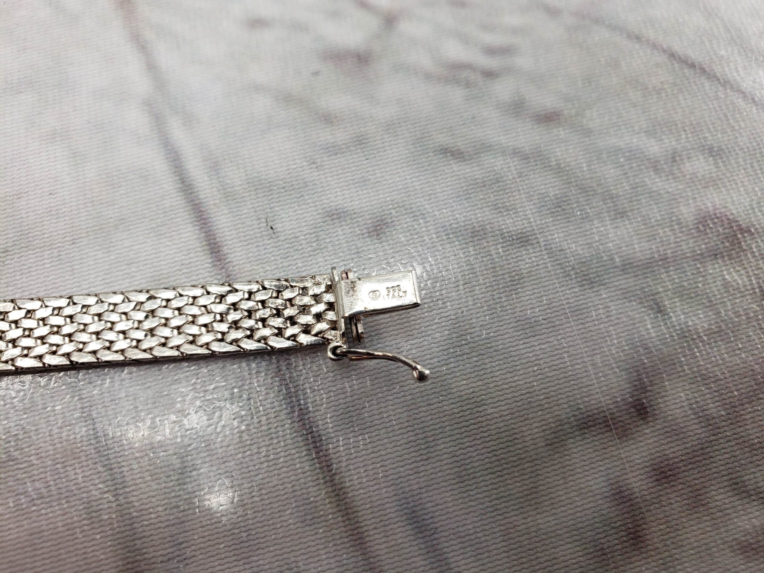 Necklace SS Women 16″ Braided Flat Necklace 21.95DWT .925 Sterling Silver