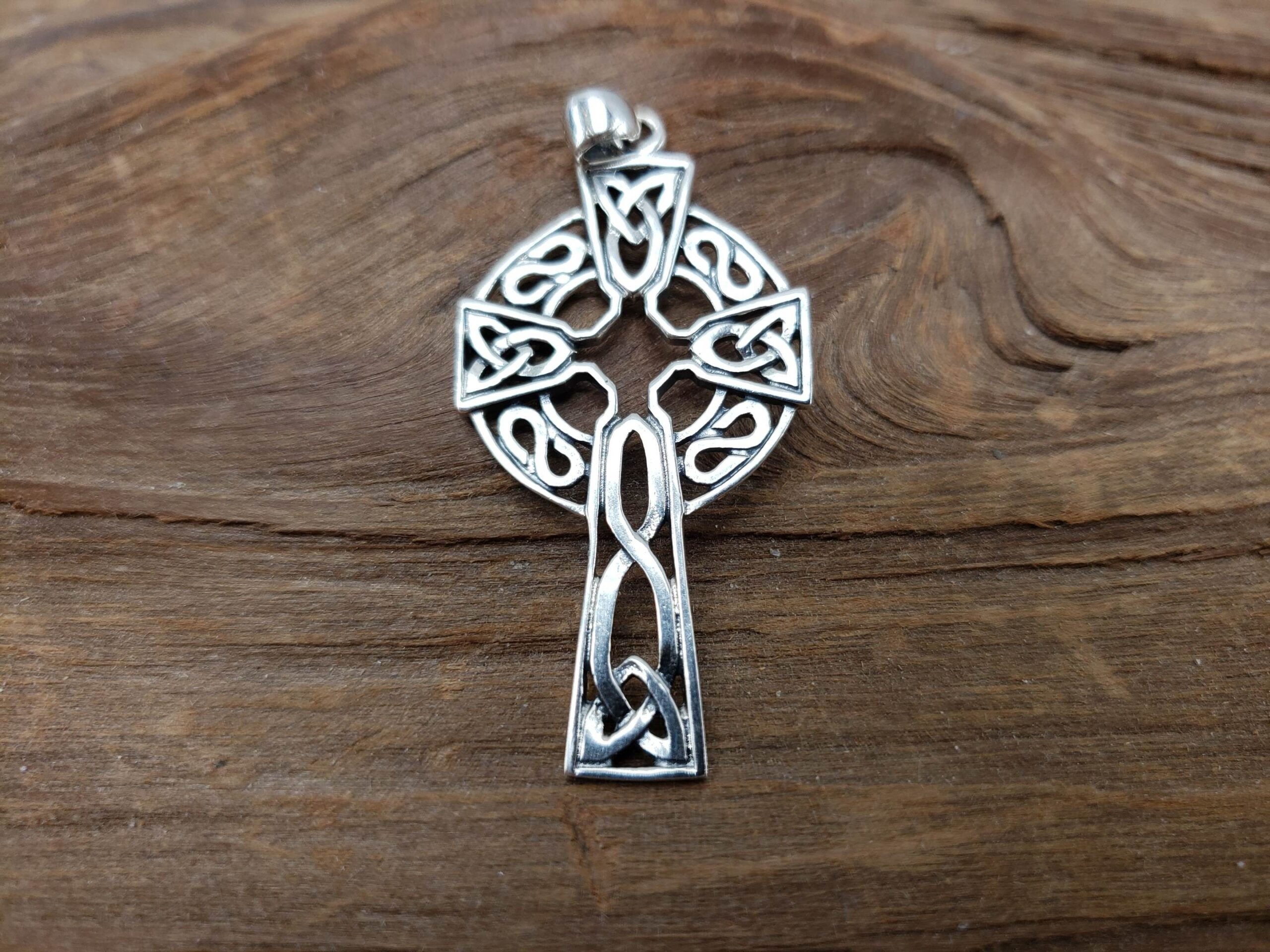 Pendant SS Unisex Celtic Cross Pendant approx. 2″ (ht) 3.43DWT .925 Sterling Silver