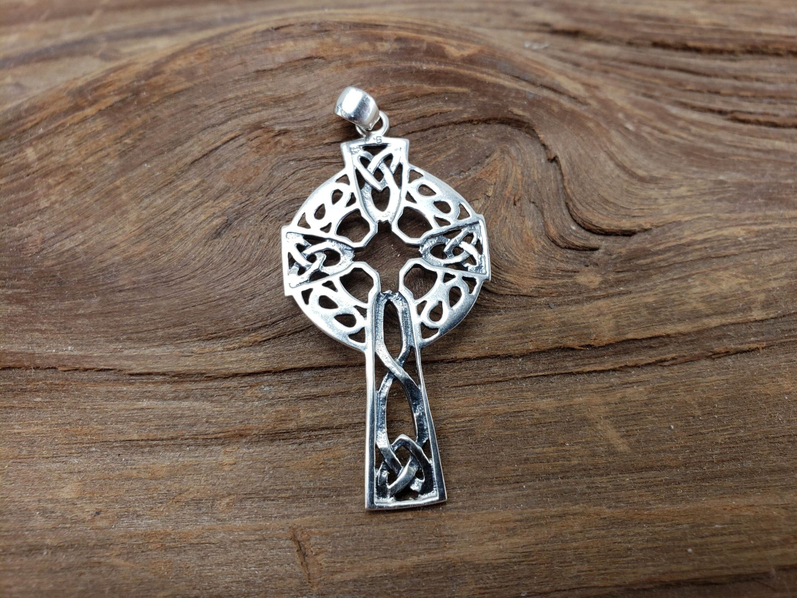 Pendant SS Unisex Celtic Cross Pendant approx. 2″ (ht) 3.43DWT .925 Sterling Silver