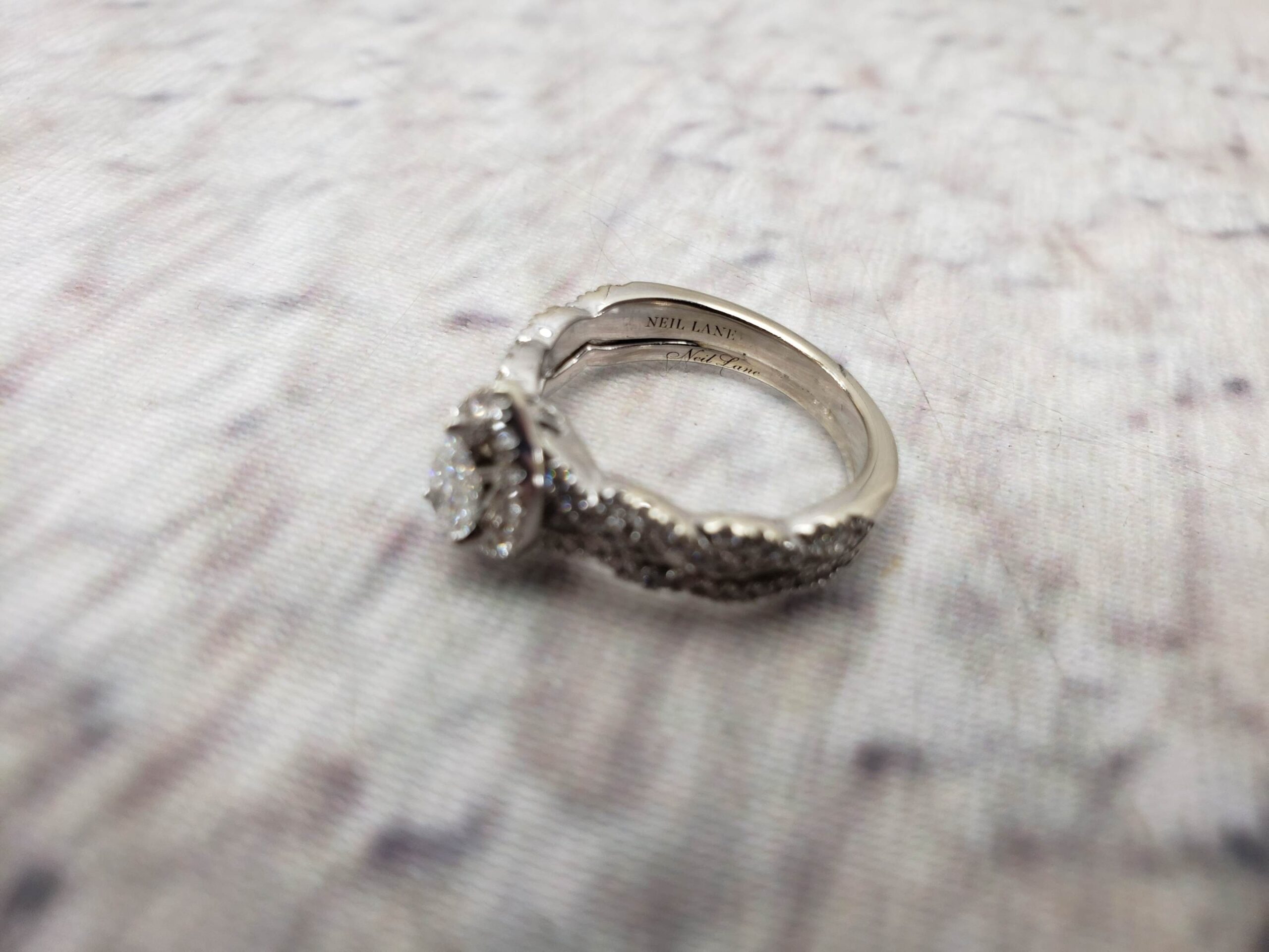 Ringset WG Women Sz 7 4.20DWT 14k White Gold Soldered Neil Lane Wedding Set