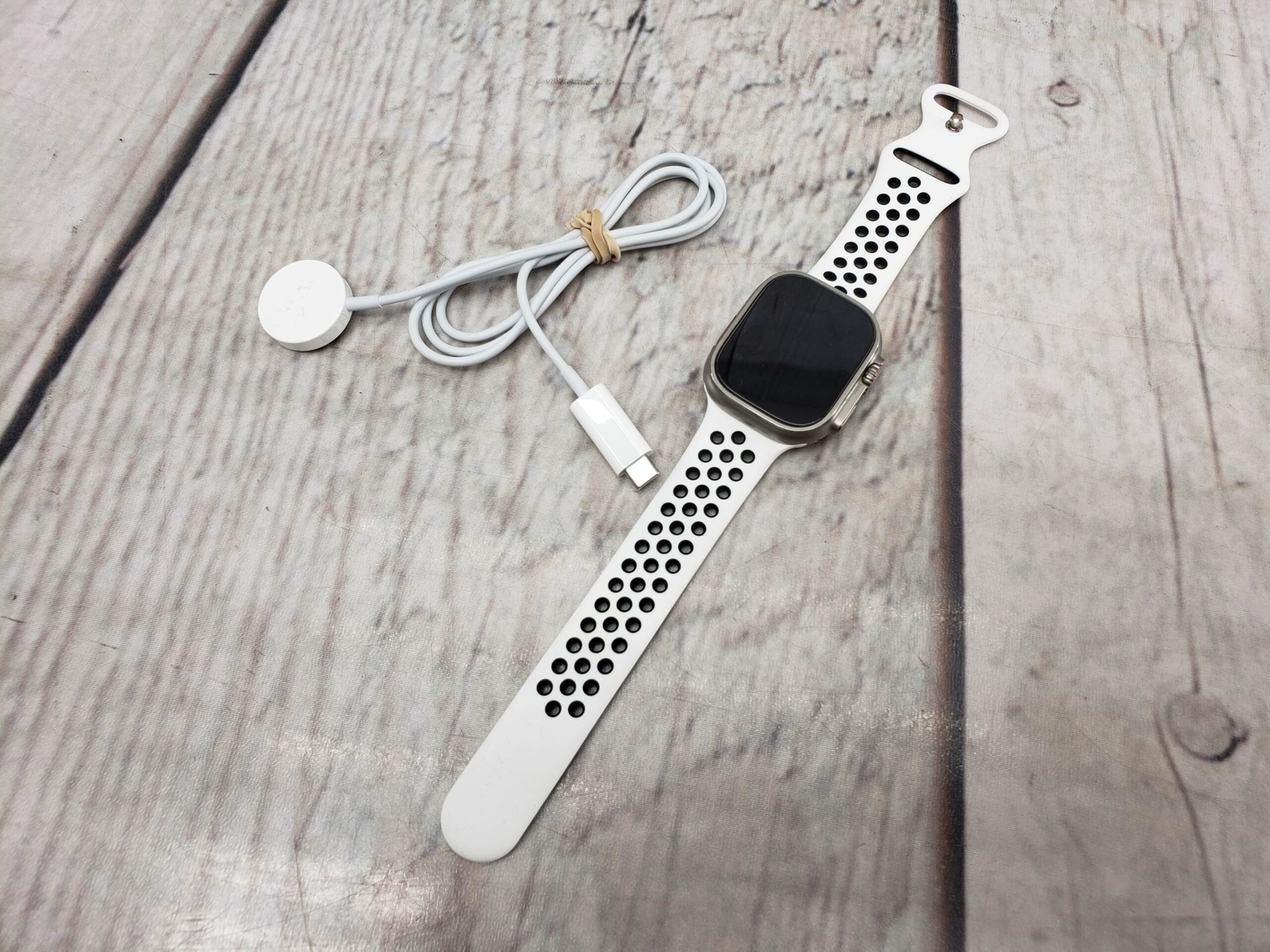 Apple Watch Ultra (GPS + Cellular), 49mm, Titanium and Ceramic, White & Black Band,