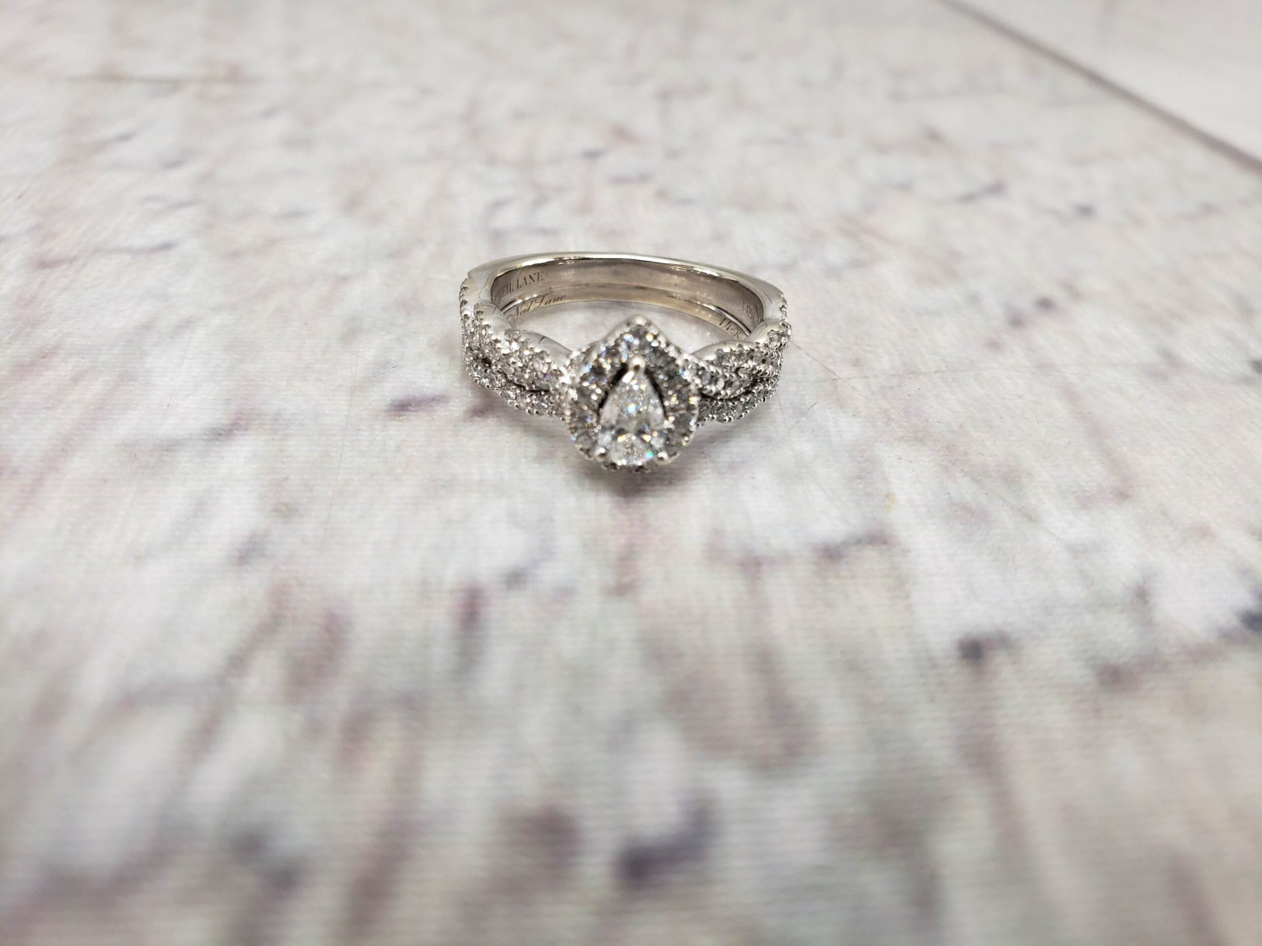 Ringset WG Women Sz 7 4.20DWT 14k White Gold Soldered Neil Lane Wedding Set