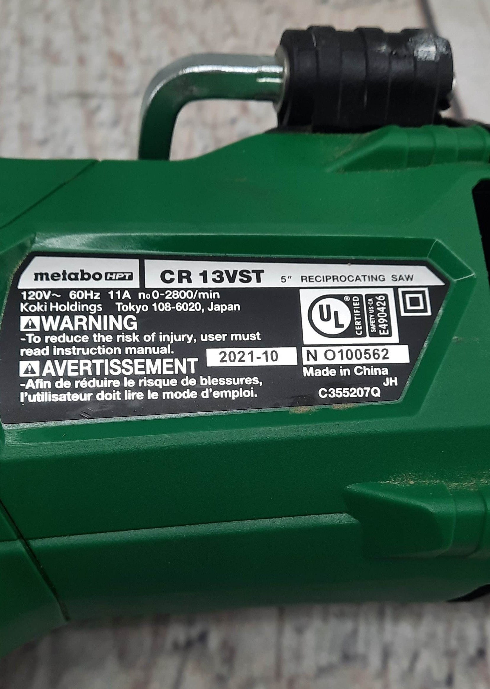 METABO CR13VST 120v Reciprocating Corded Saw