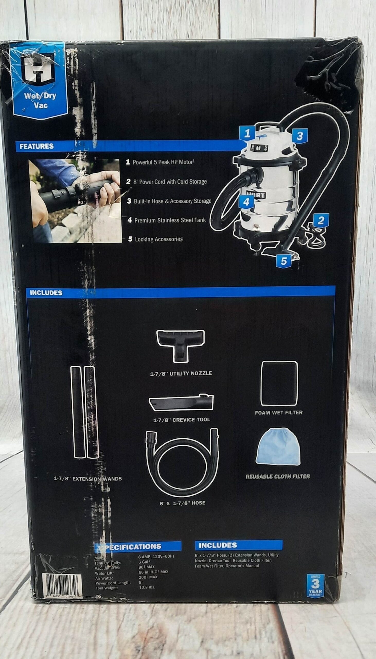 Hart 6 Gallon Wet & Dry sa Vacuum