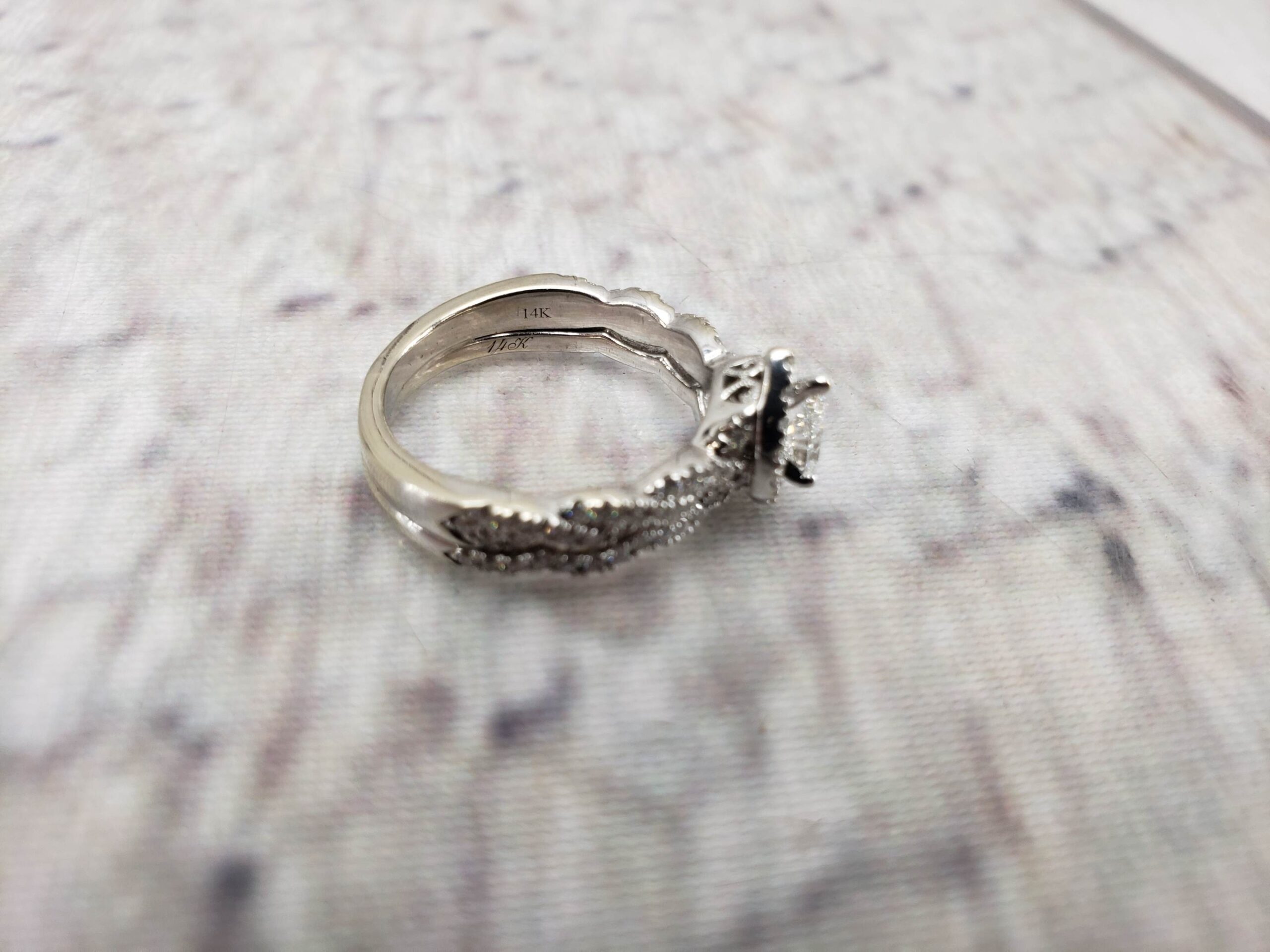 Ringset WG Women Sz 7 4.20DWT 14k White Gold Soldered Neil Lane Wedding Set