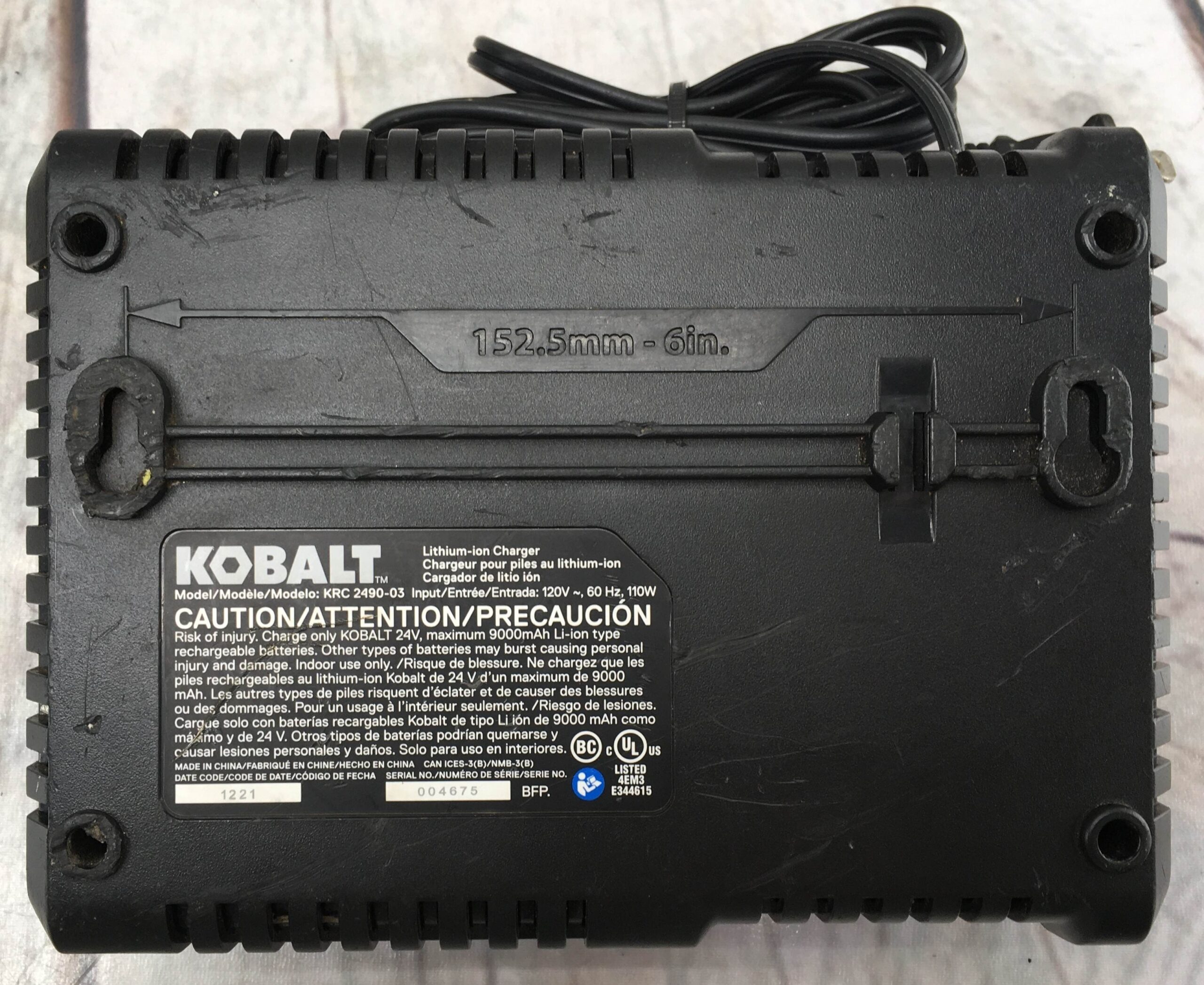 Kobalt 24 -Volt Lithium-ion Battery Charger [KRC 2490-03]