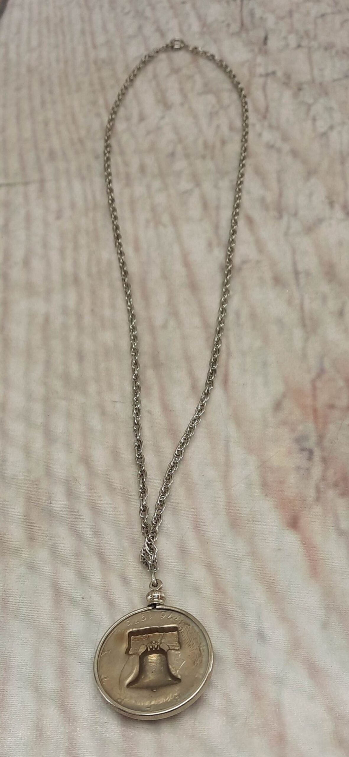 Vintage 1976 Bicentennial Pendant Necklace Bronze Tone Round Bell Jewelry/Earrings/Lapel Pin/Bracelet [Lot 4]