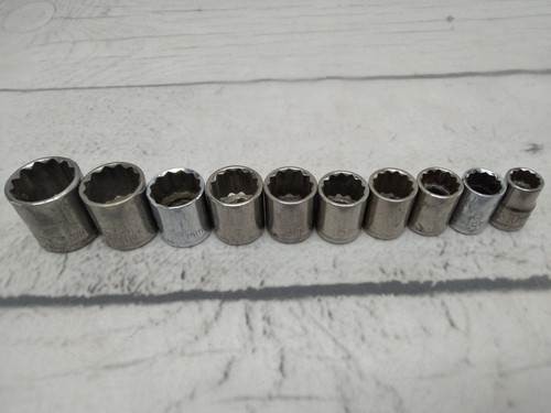 Craftsman USA Metric 12pt 3/8″ dr Sockets ~ Lot of 10 USA Made