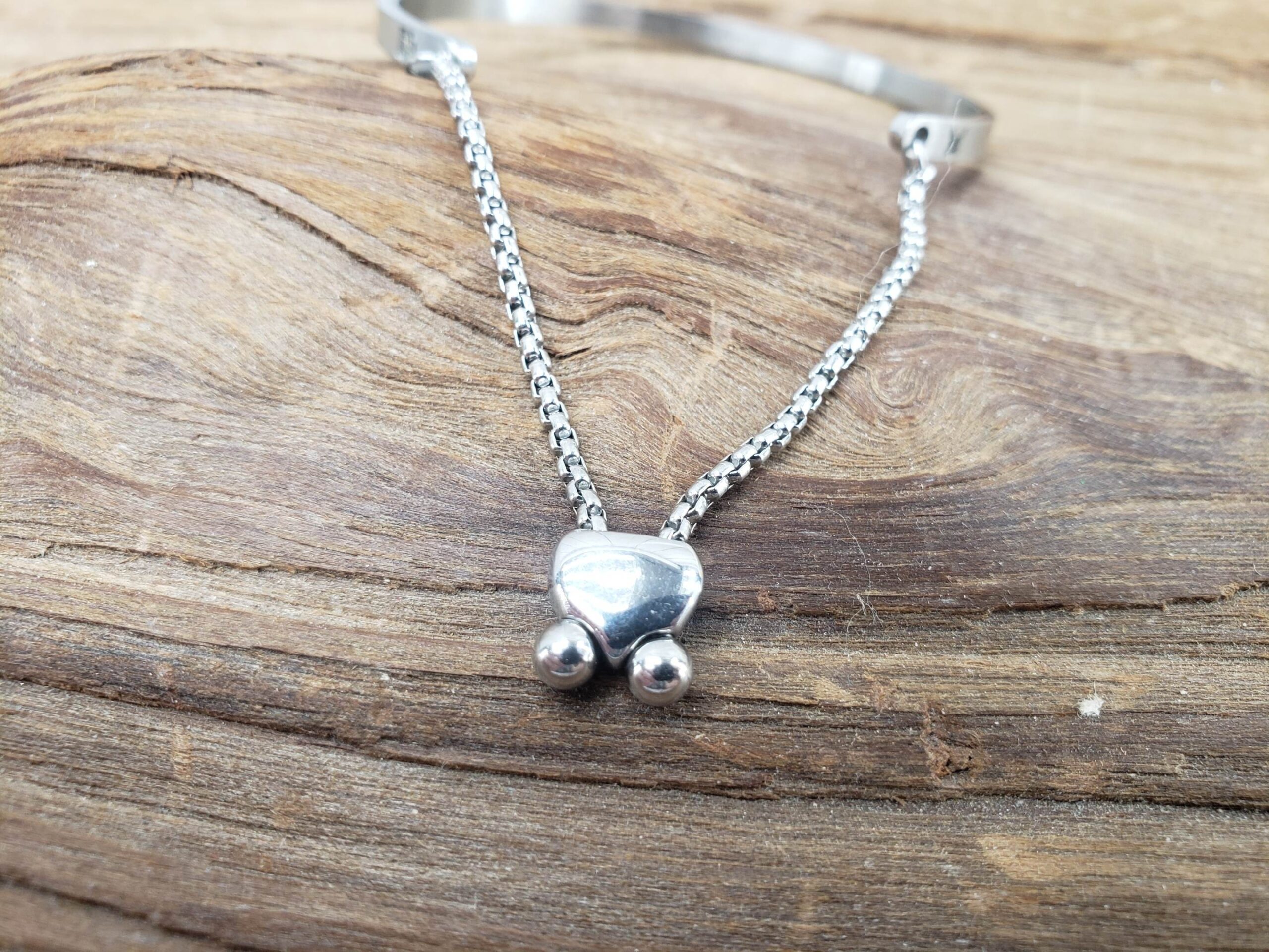 Bracelet SS Women 5-6″ IC w/ Adjustable Chain, 6.62DWT Stainless Steel, Dream Big