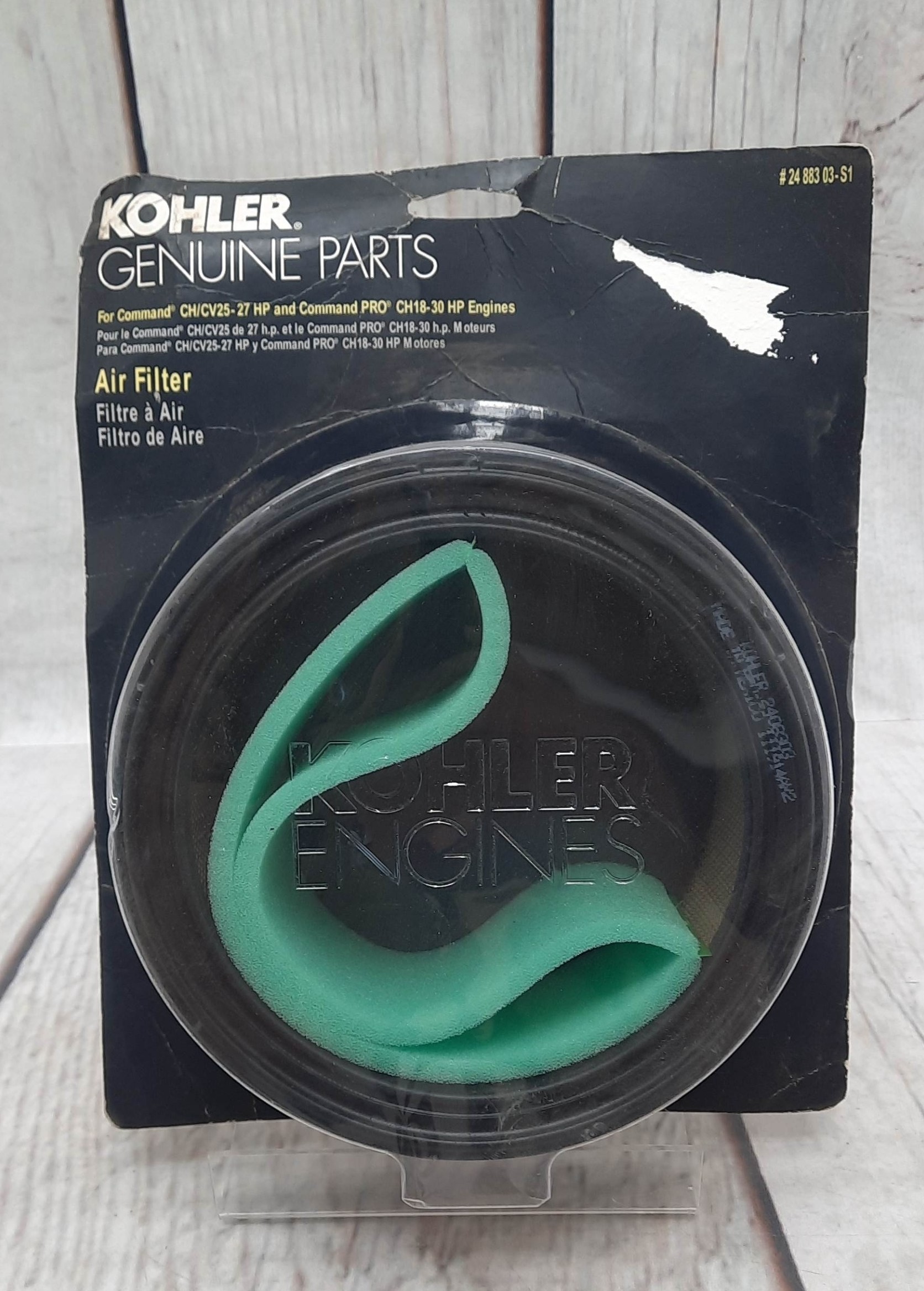 Kohler Genuine Parts #24-883-03-S1 Air Filter for CH/CV25 AND Command Pro CH-18-30 HP Engines NOS