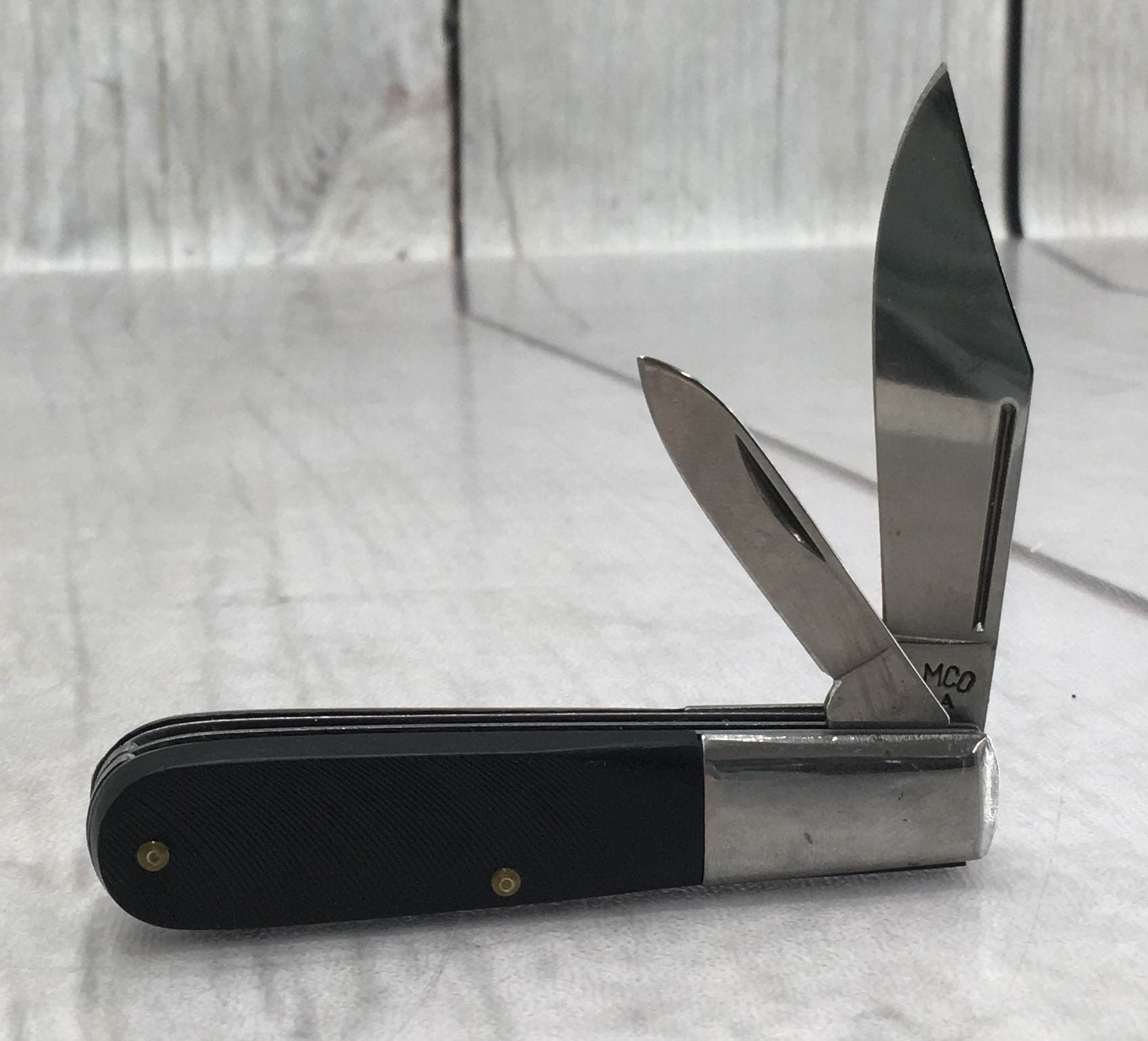 Vintage Camillus. Sawcut Delrin Barlow Folding Pocket Knife. #551. Black. Camco USA