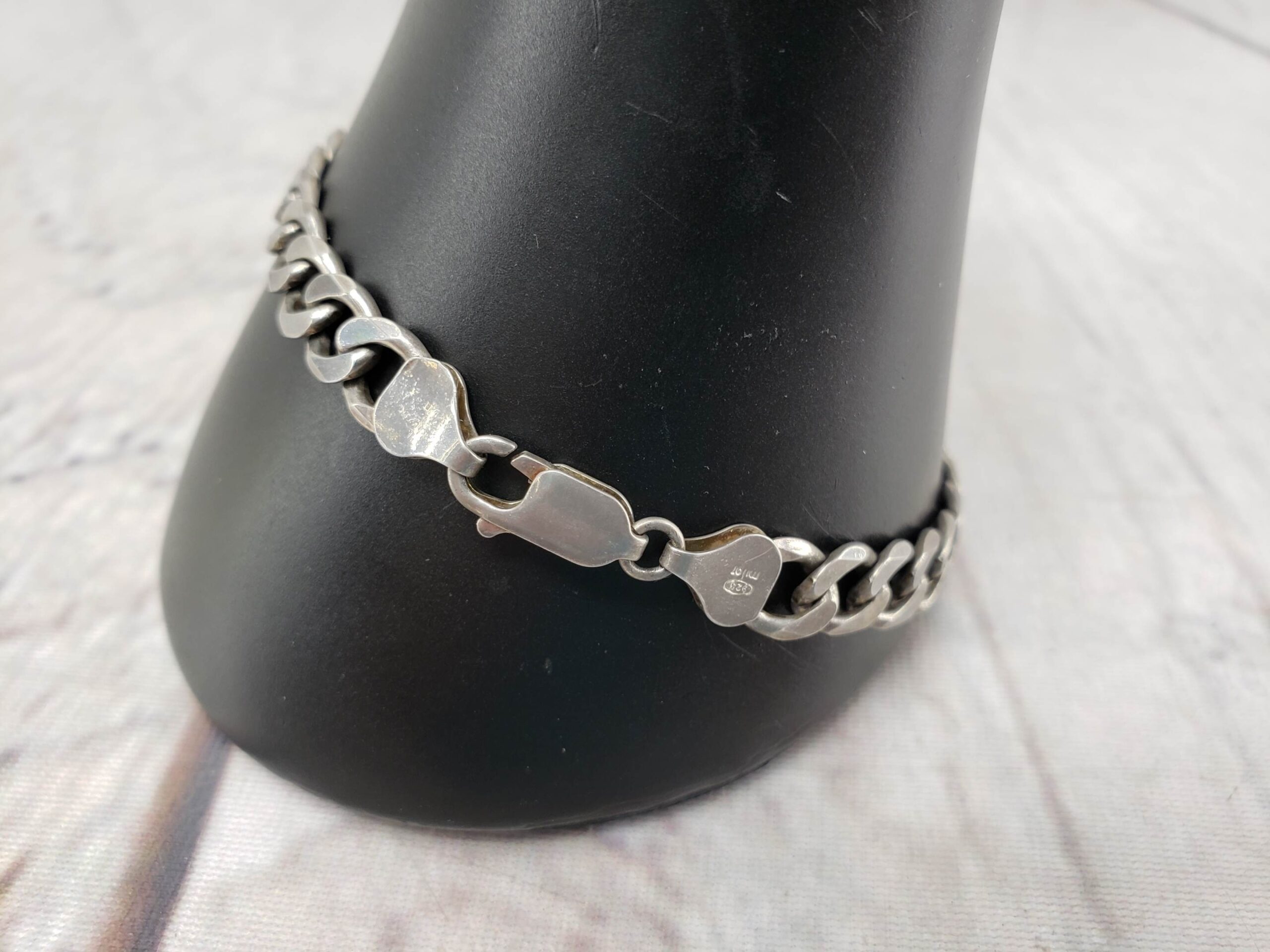 Bracelet SS Unisex 8″ Cuban Chain, 9.30DWT .925 Sterling Silver