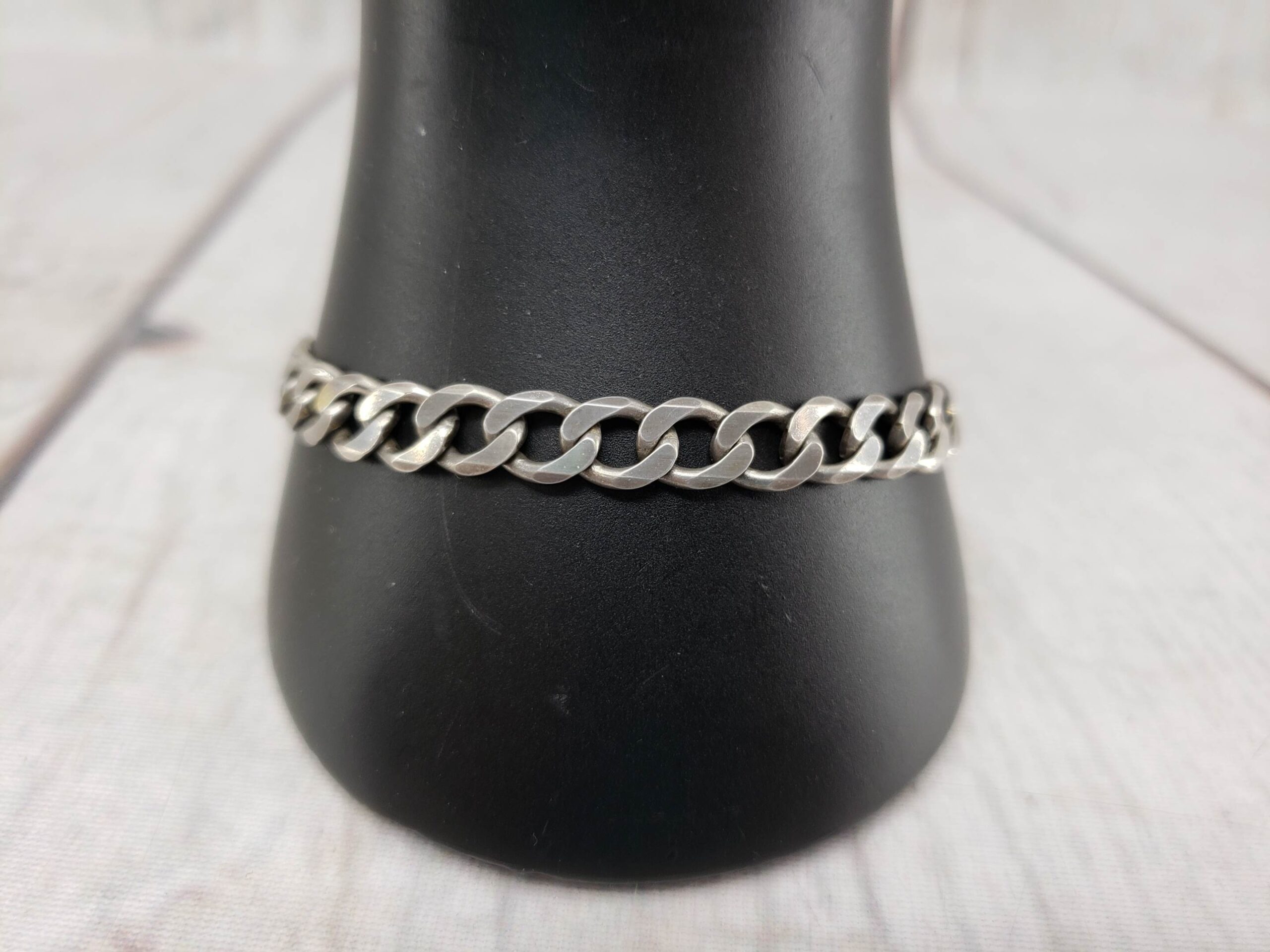 Bracelet SS Unisex 8″ Cuban Chain, 9.30DWT .925 Sterling Silver