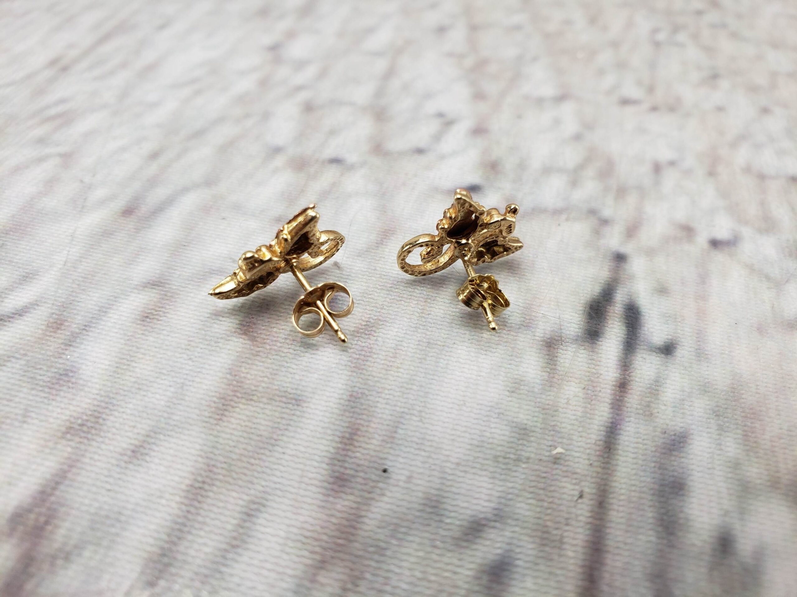 Earrings BHG Women Studs 1.3DWT 10k Black Hills Gold with 14k Yellow Gold backs