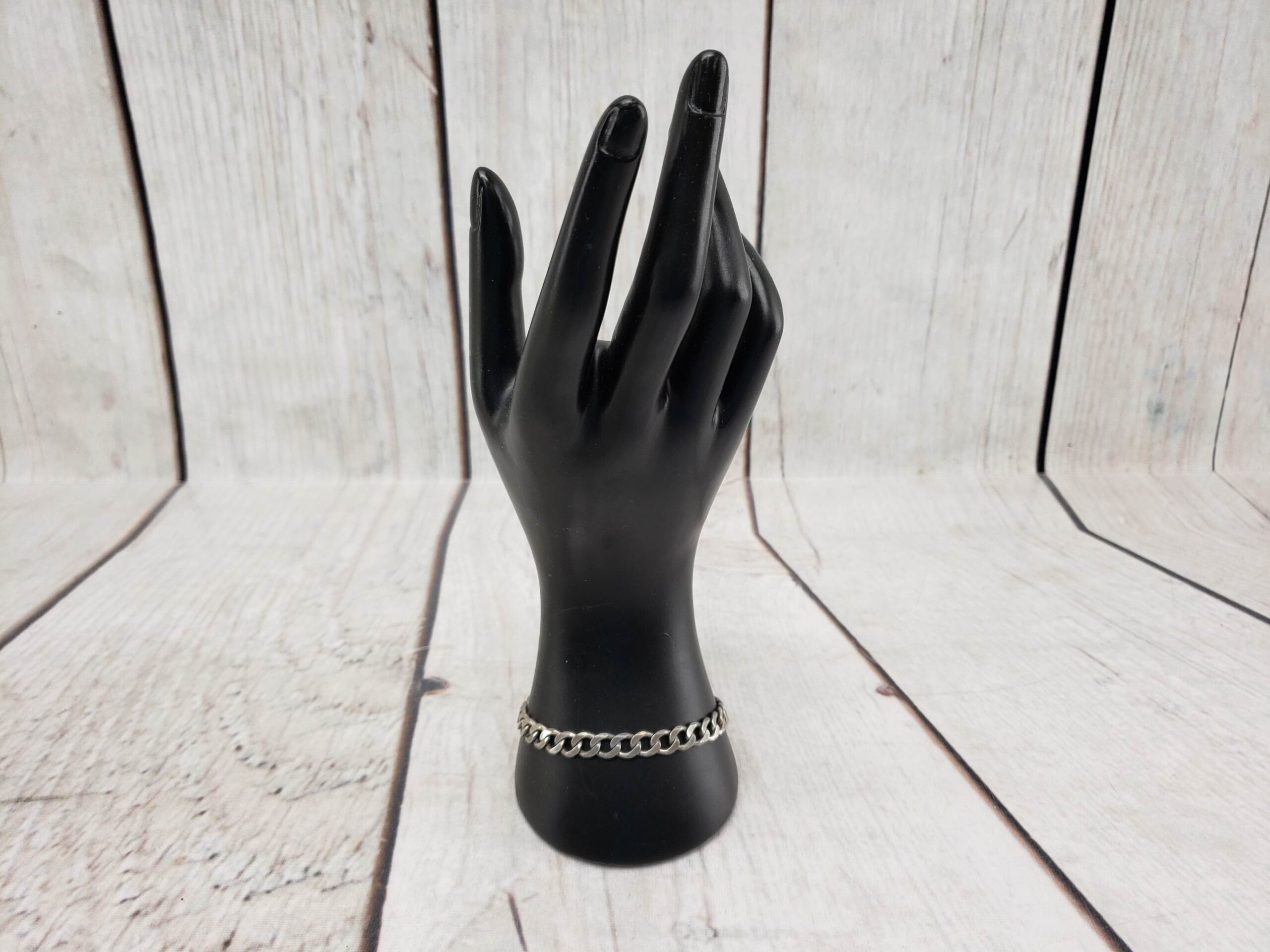 Bracelet SS Unisex 8″ Cuban Chain, 9.30DWT .925 Sterling Silver