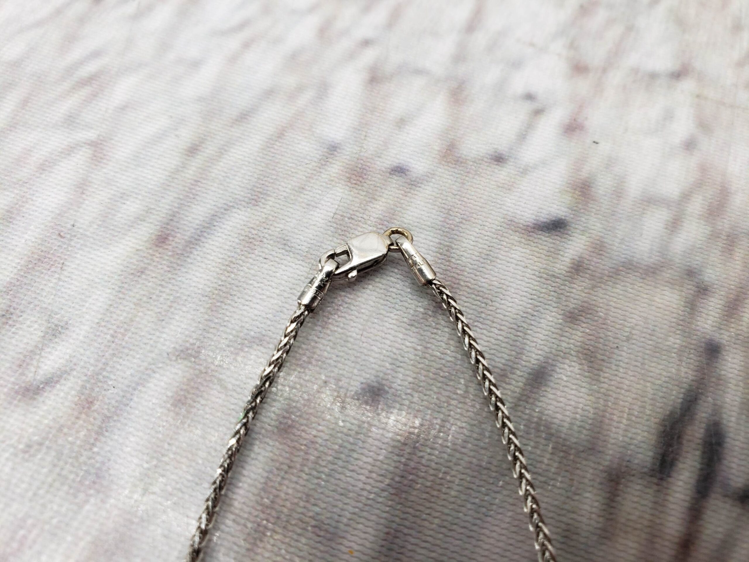 Necklace WG Women 16″ Foxtail Chain, 2.3DWT 14k White Gold