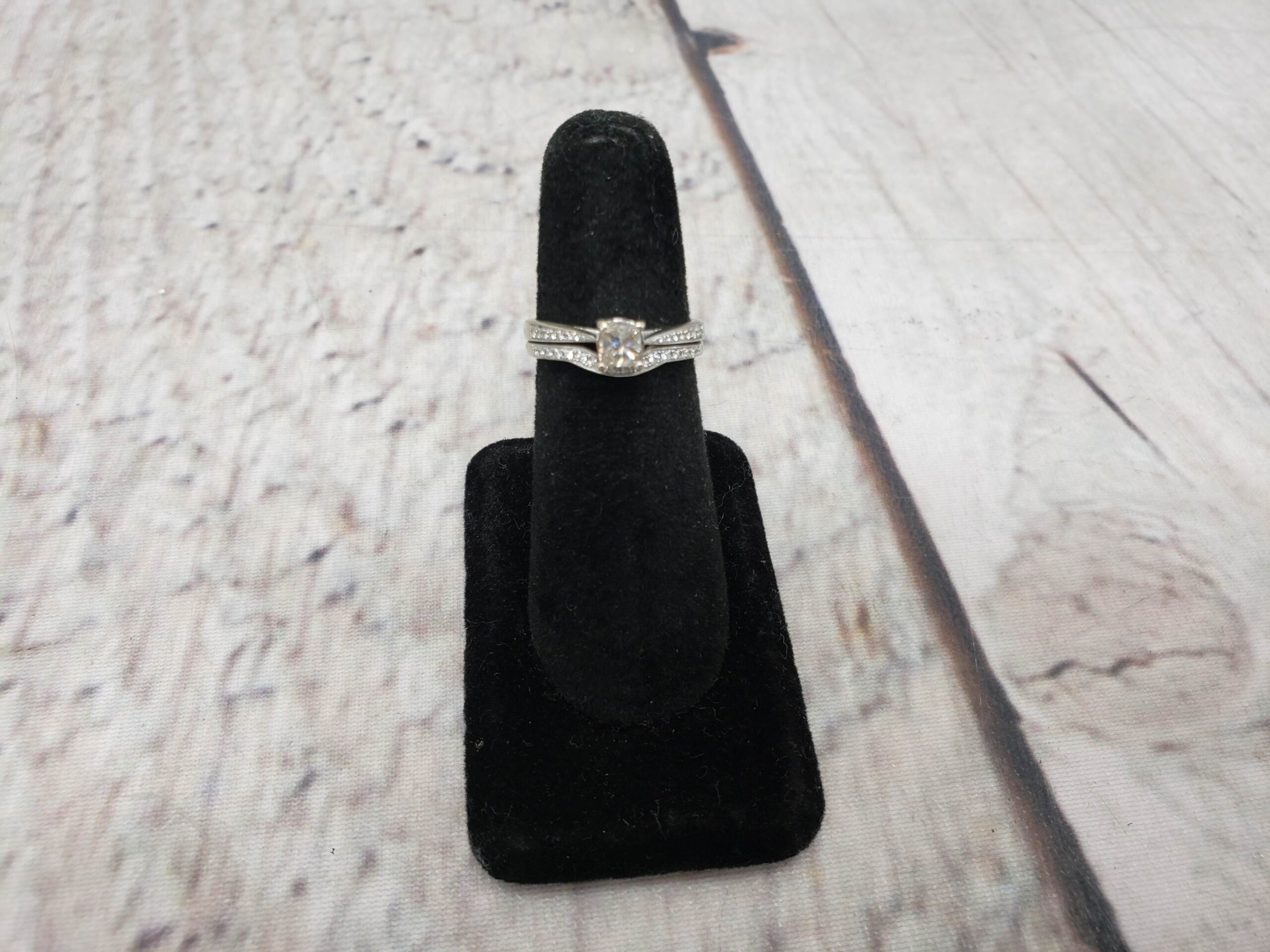 Ringset WG Women Sz 6.5 2.60DWT 14k White Gold soldered Wedding Set