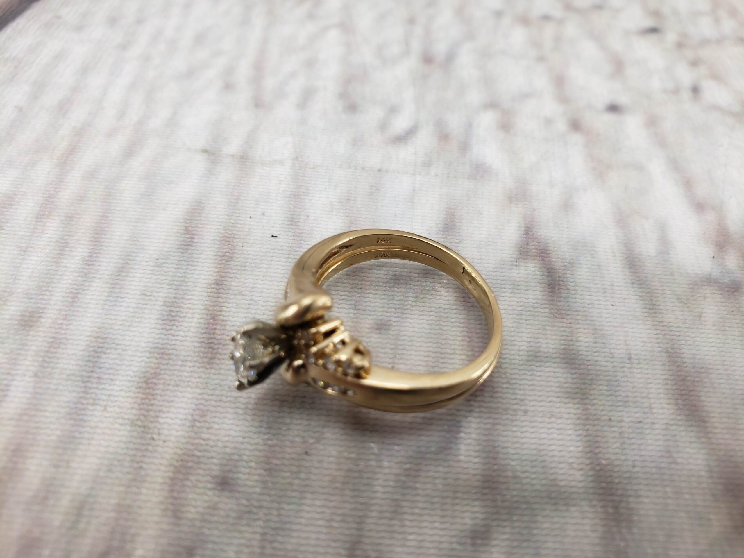 Ringset YG Women Sz 6.5 3.50DWT 14k Yellow Gold, .25ct Marquise Cut Diamond